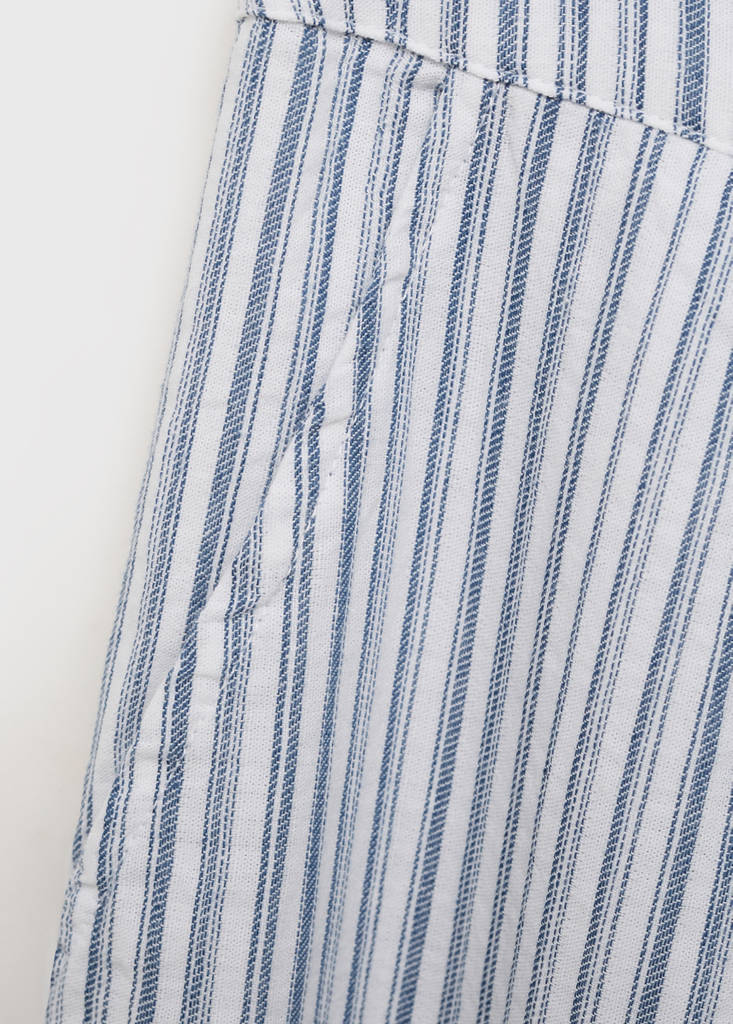 Striped cotton trousers — Sky Blue