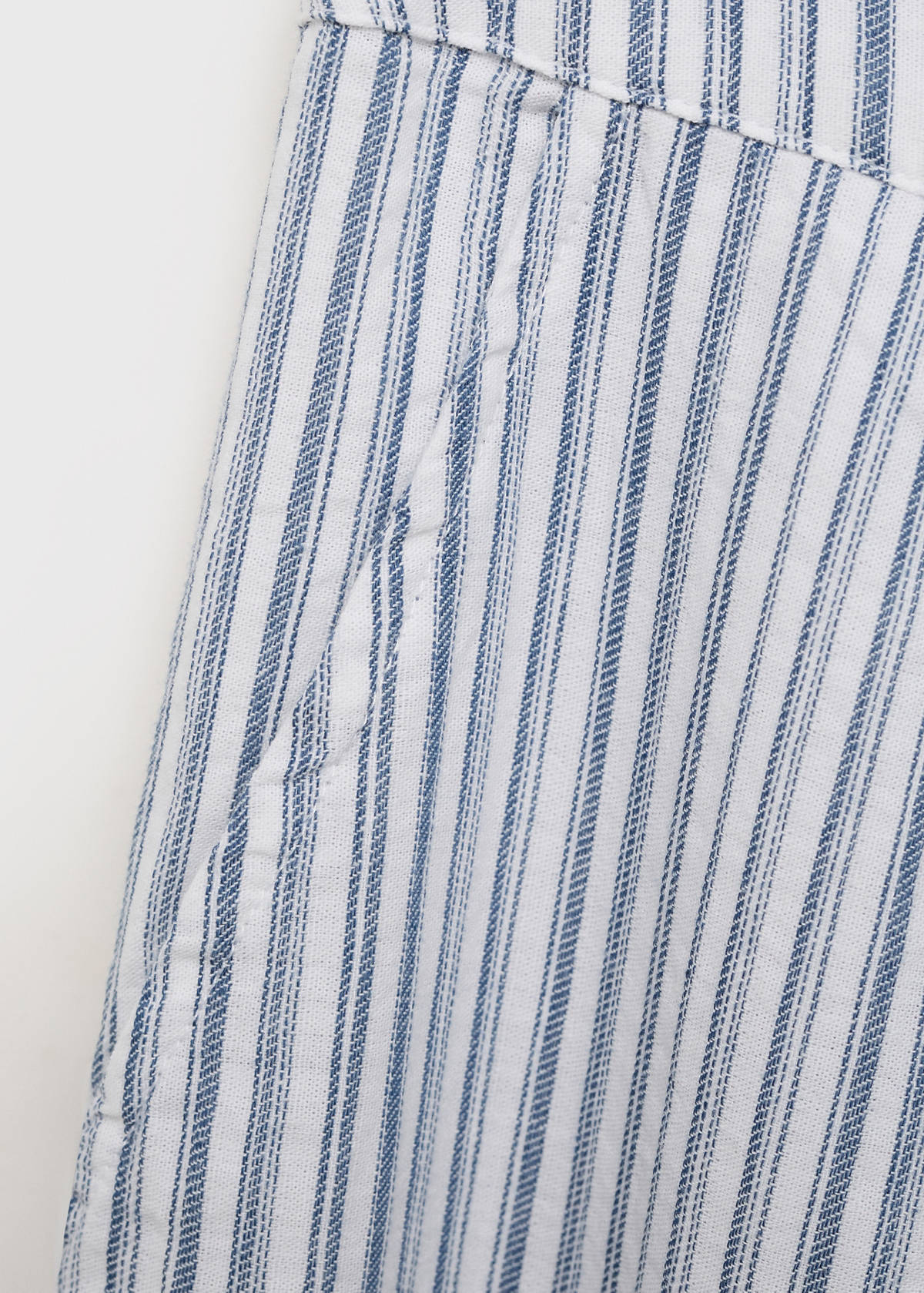 Striped cotton trousers — Sky Blue