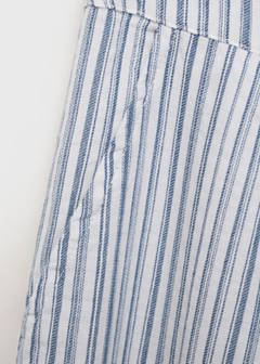 Striped cotton trousers — Sky Blue 7
