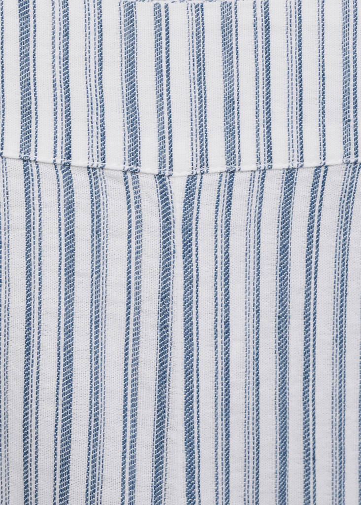 Striped cotton trousers — Sky Blue