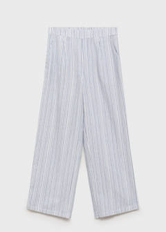 Striped cotton trousers — Sky Blue 3