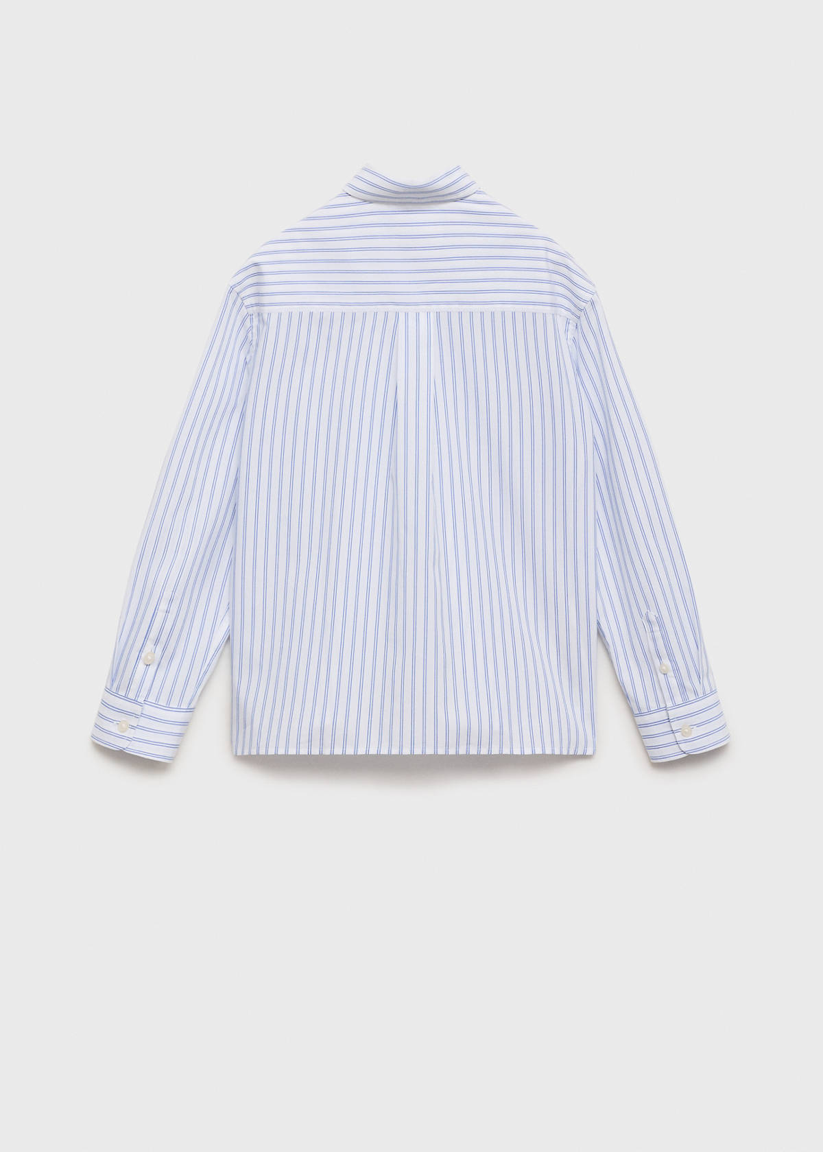 Striped cotton shirt — White