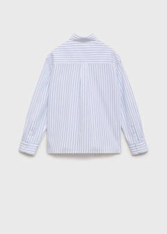 Striped cotton shirt — White 3