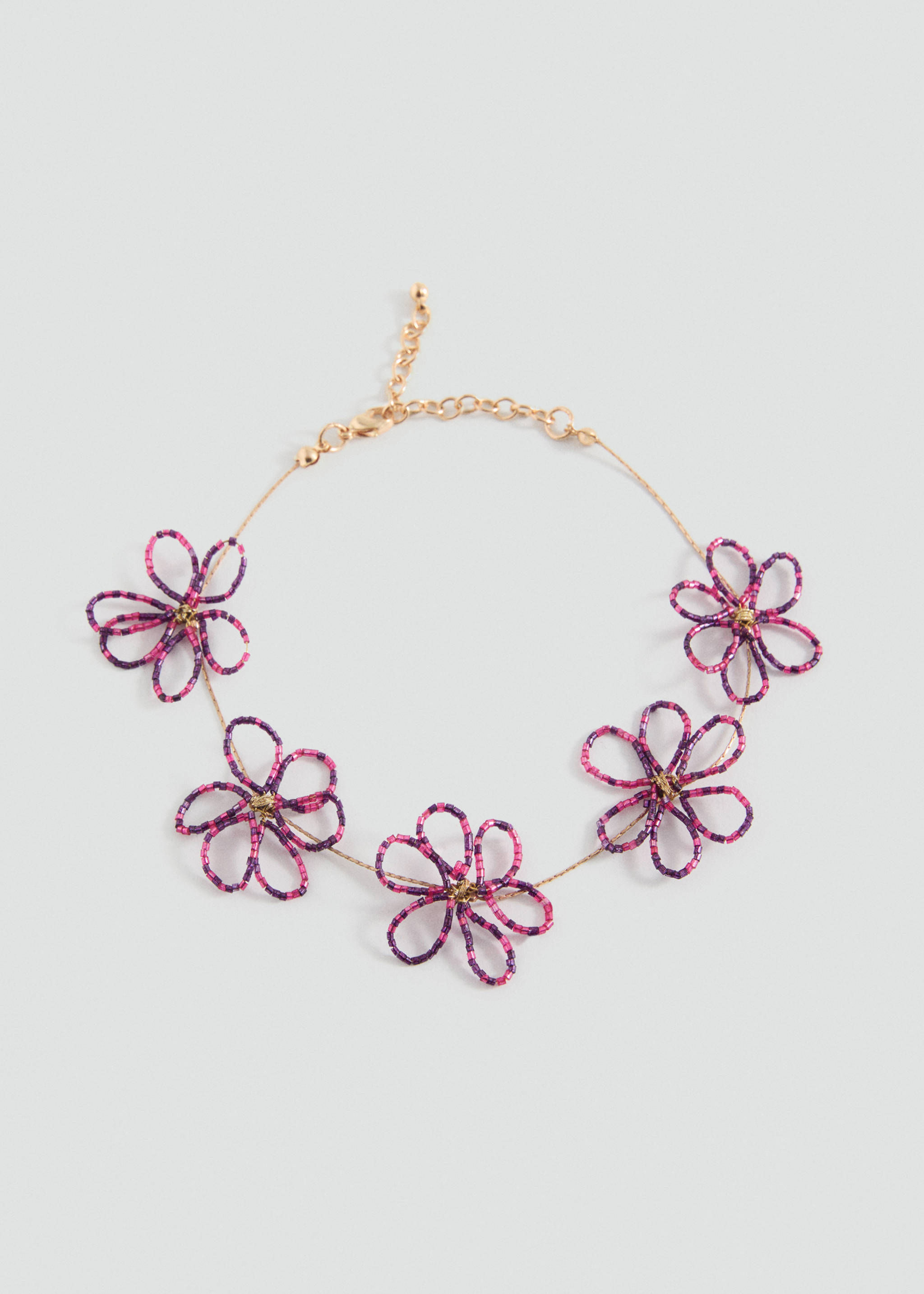 Collier perles fleur - Article sans modèle