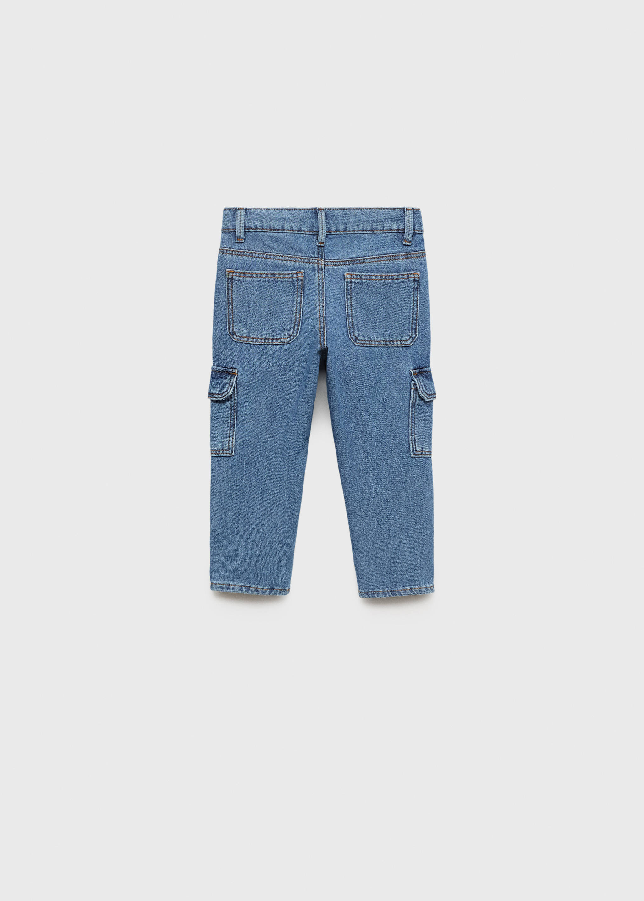 Jeans rectos estilo cargo - Reverso del artículo