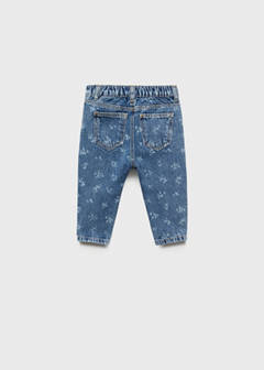 Printed straight jeans — Medium Blue 4