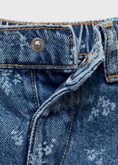 Printed straight jeans — Medium Blue 3
