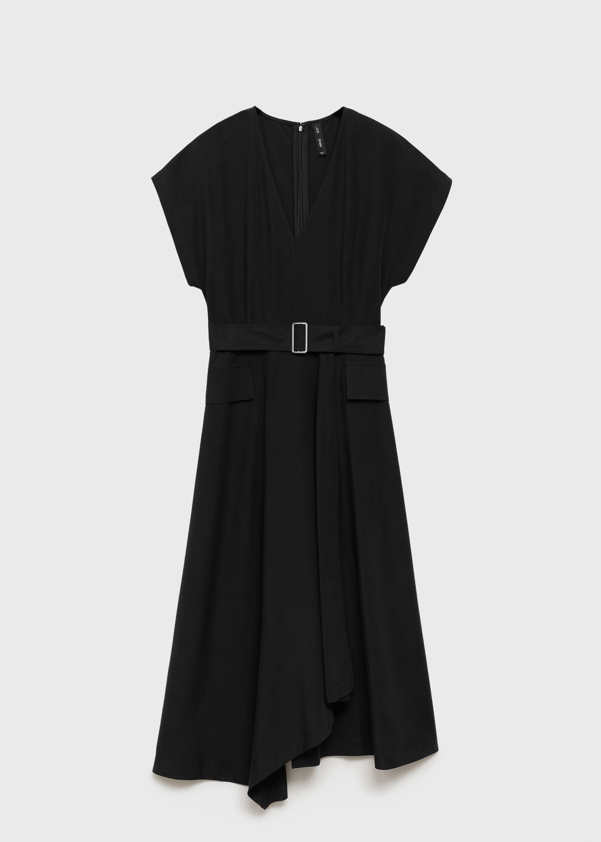 Asymmetrical dress with belt - Article without model