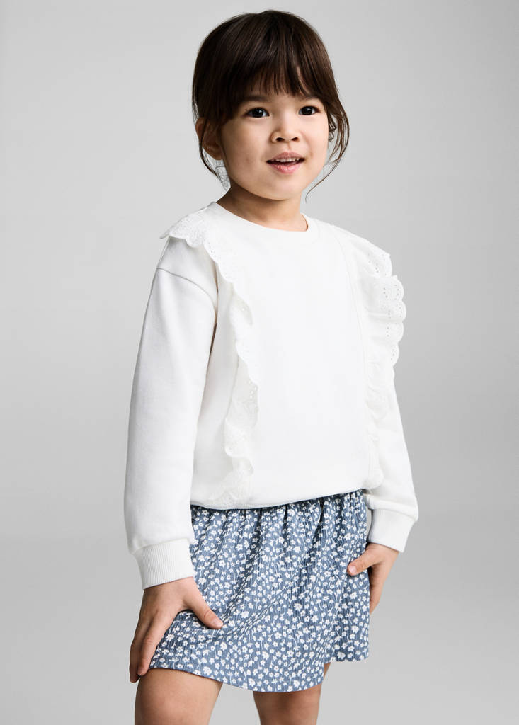 Floral print skirt — Blue