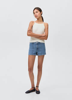 Straight-fit denim shorts — Medium Blue 2