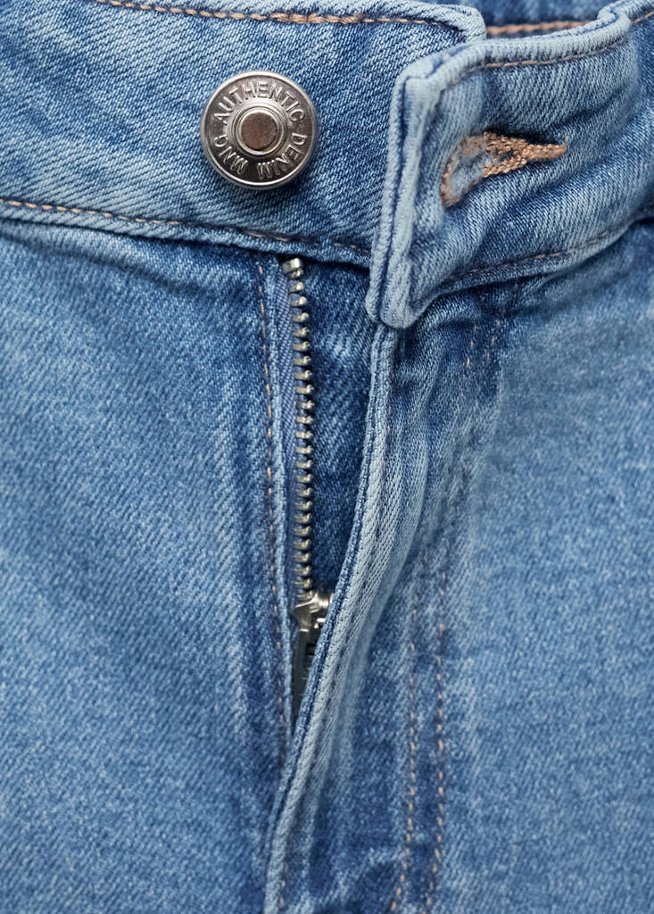 Straight-fit denim shorts — Medium Blue