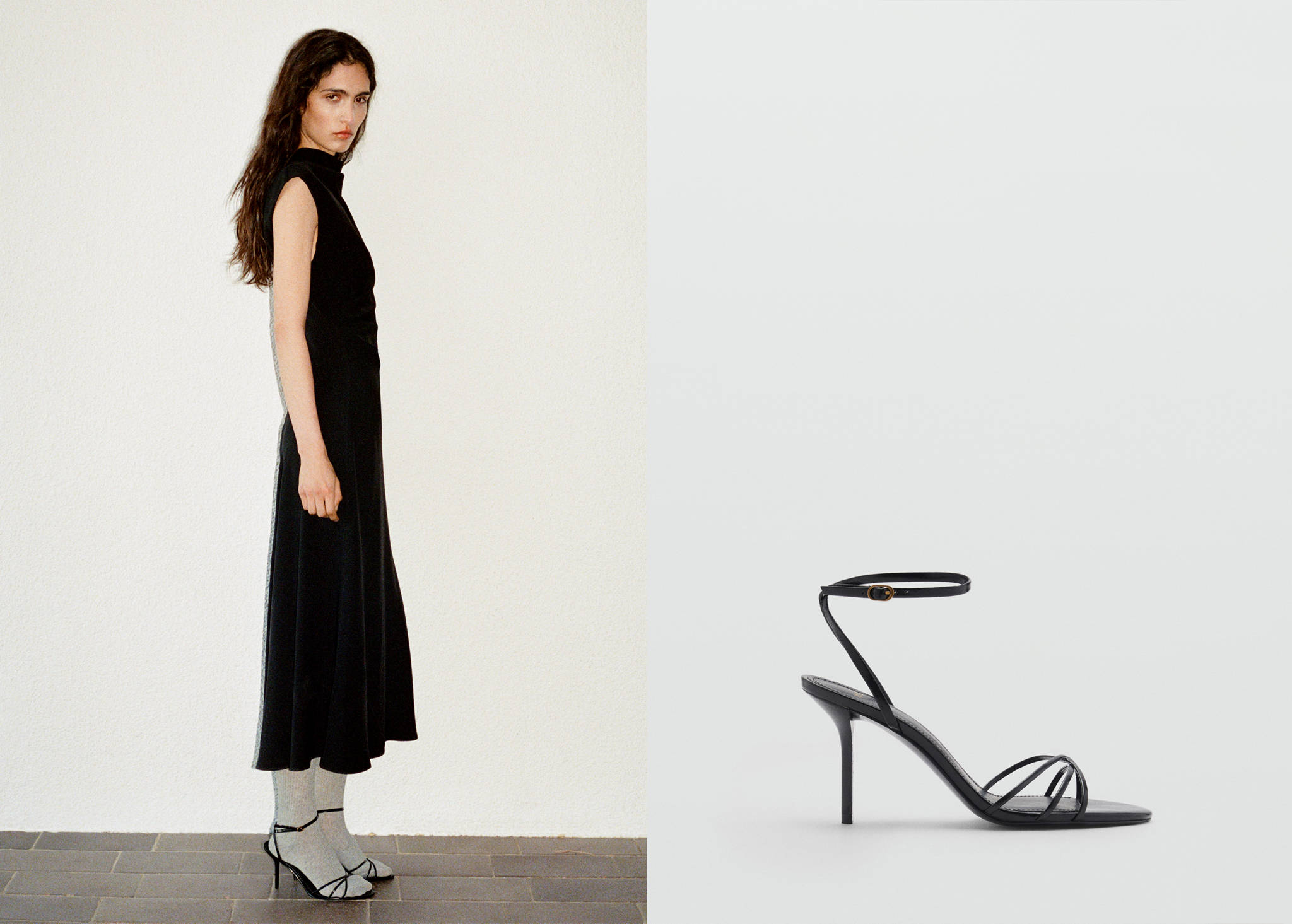 Strappy heeled sandals - Panoramic plane