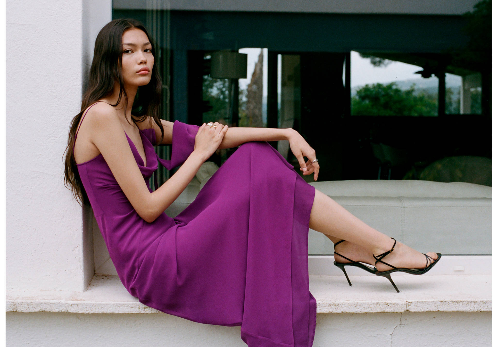 Strappy heeled sandals - Panoramic plane