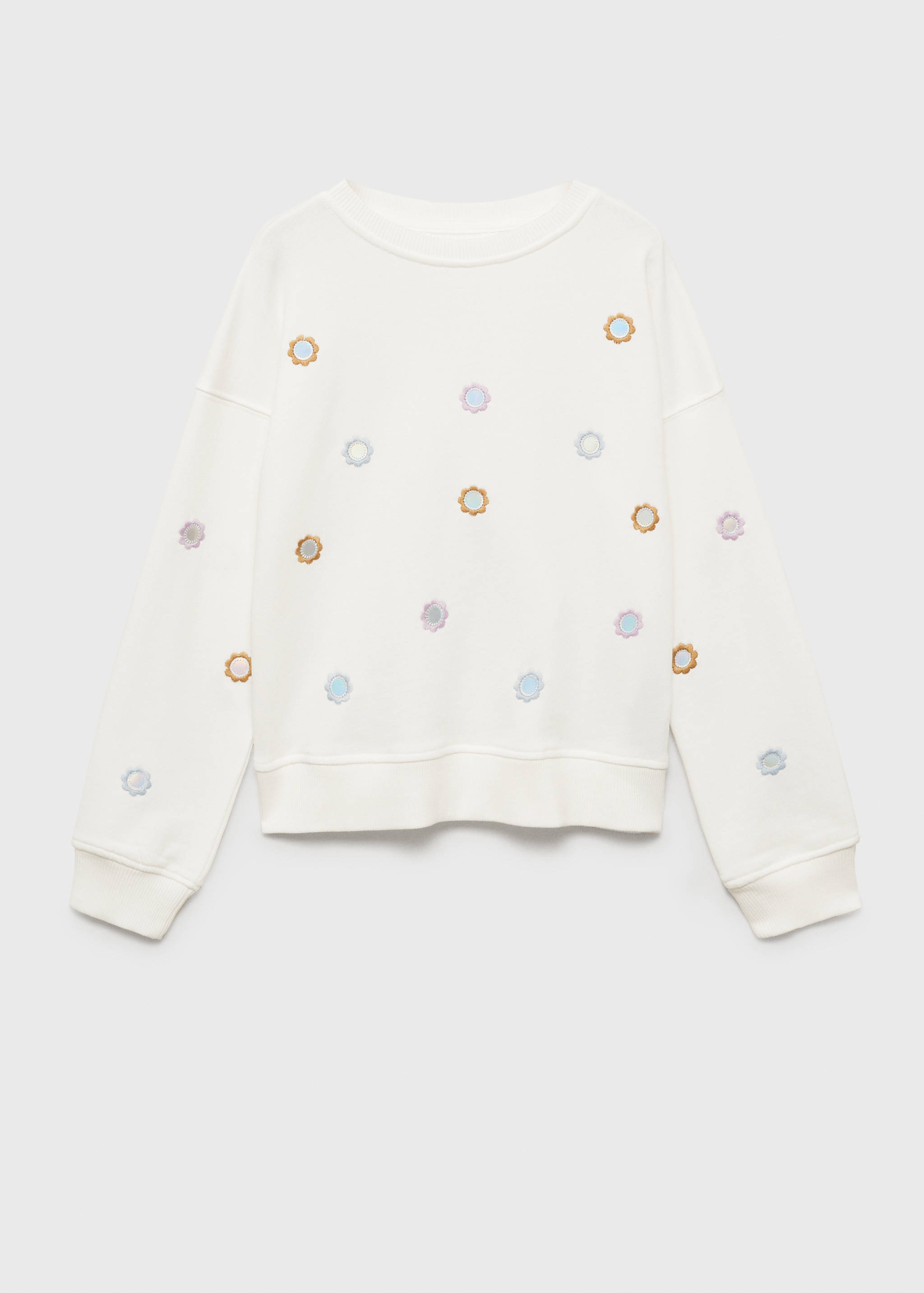 Sweatshirt with floral appliqué - Article without model