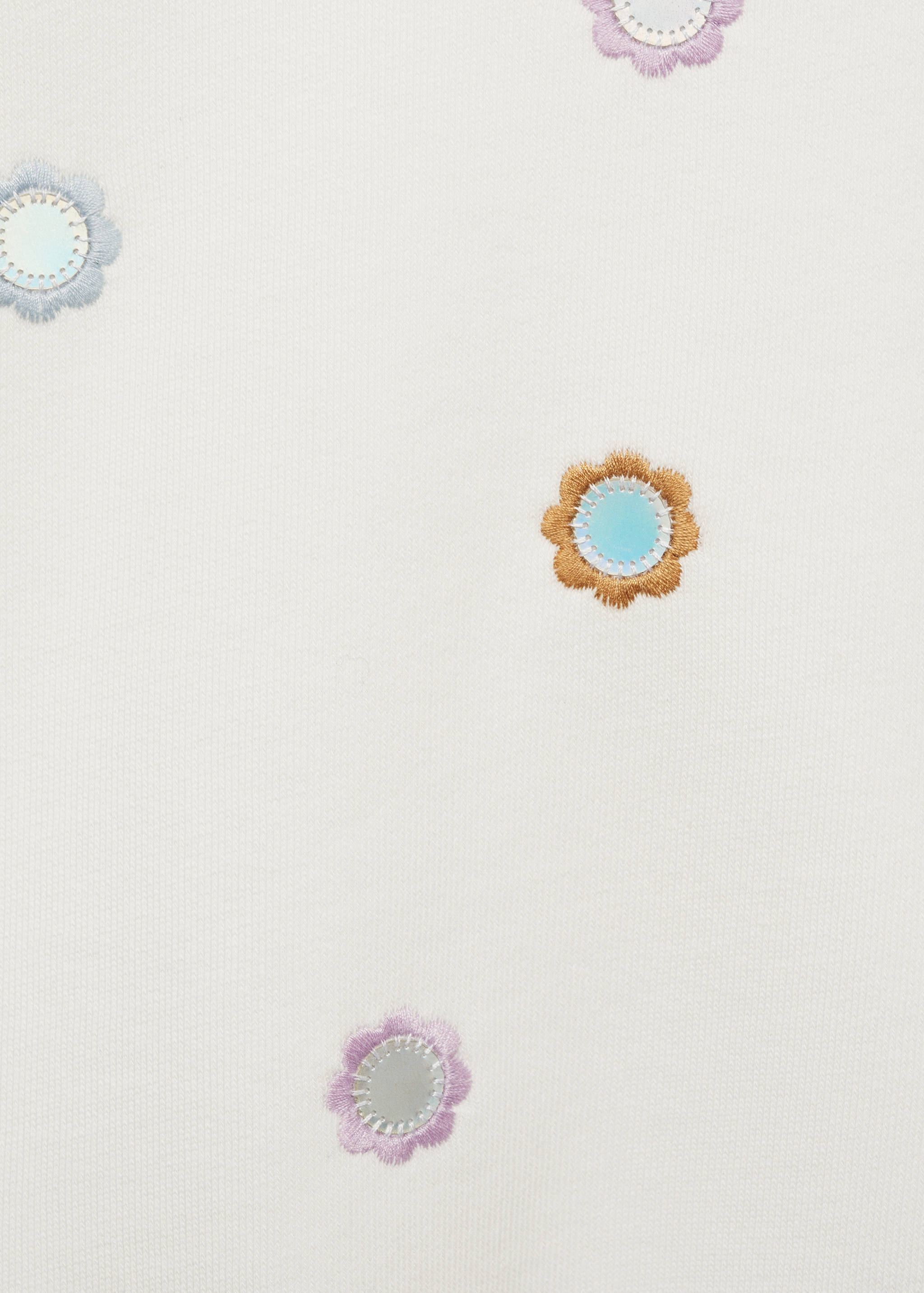 Sweatshirt with floral appliqué - Details of the article 8