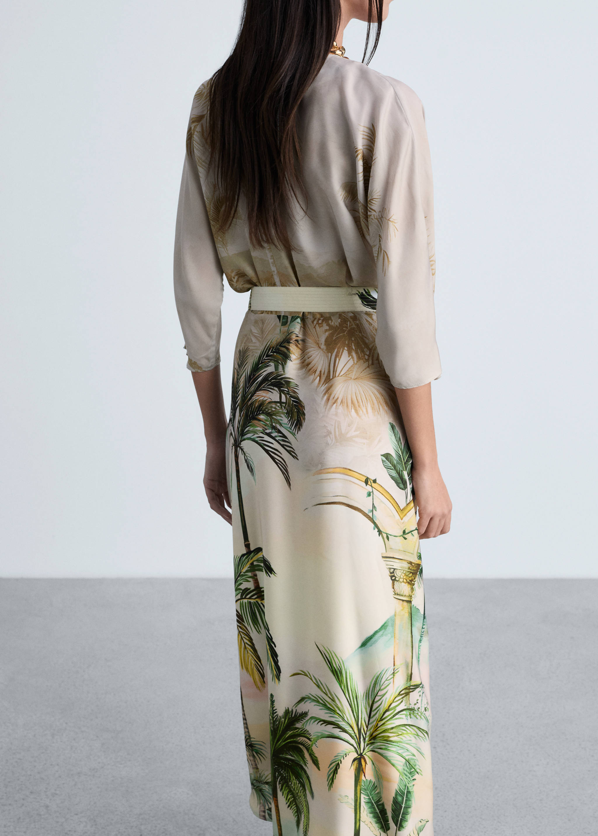 Crossover tropical dress - Reverse of the article