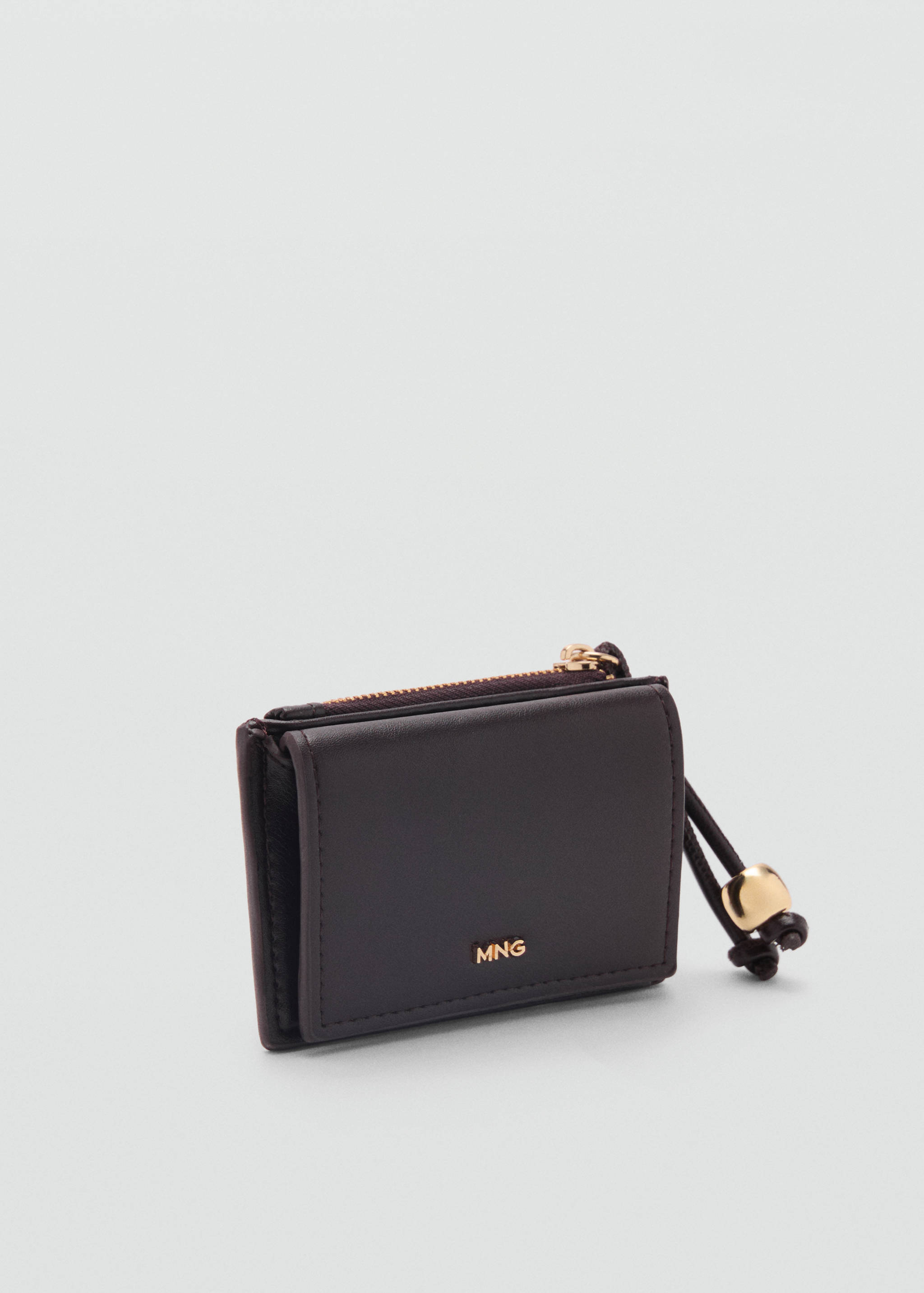 Faux-leather purse with bead detail - Medium plane