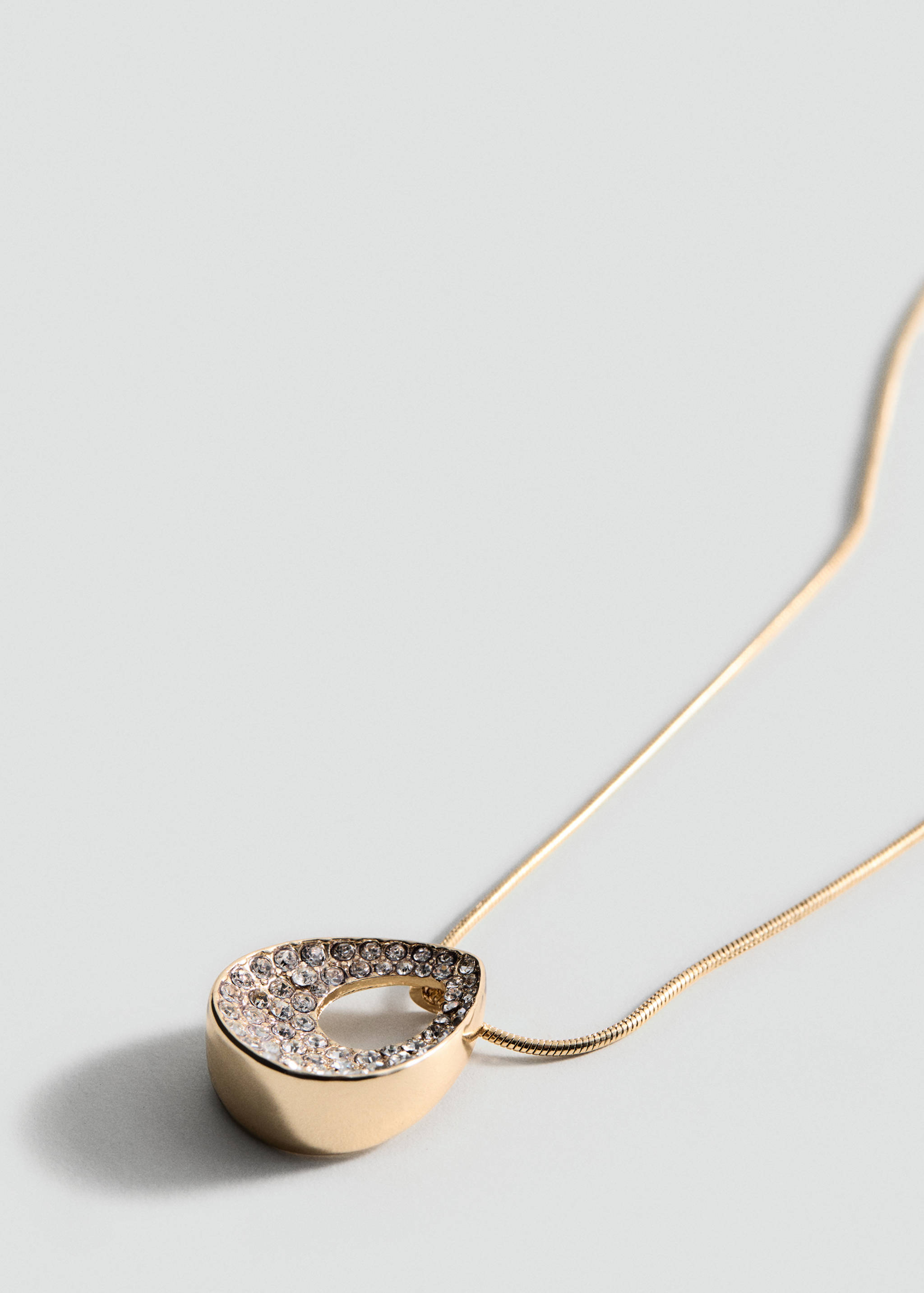 Rhinestone pendant necklace - Medium plane