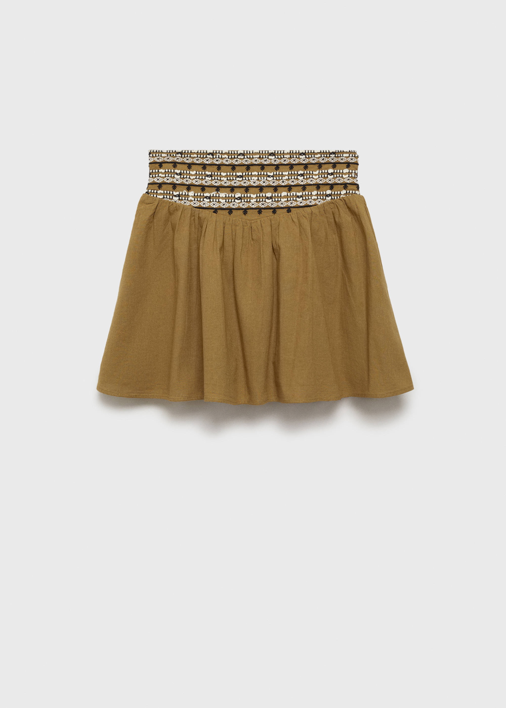Short skirt with embroidered waist - Article without model