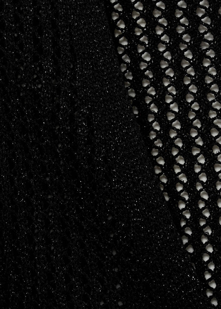 Openwork knitted waistcoat — Black