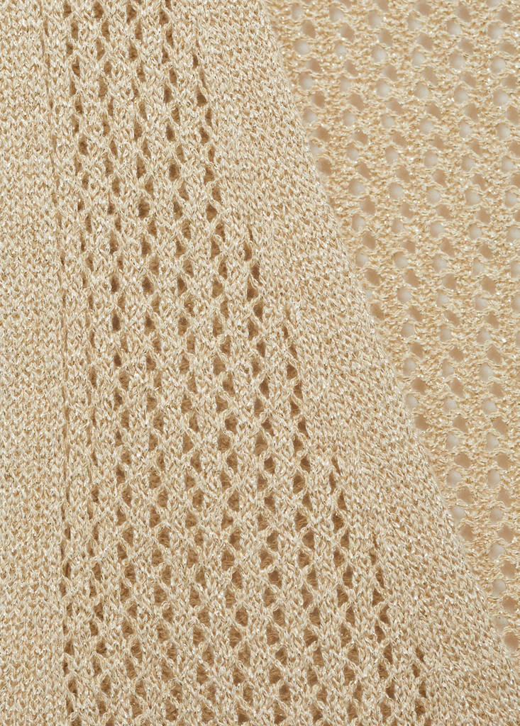 Openwork knitted waistcoat — Gold