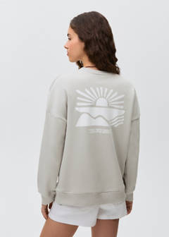 Printed cotton sweatshirt — Grey 6
