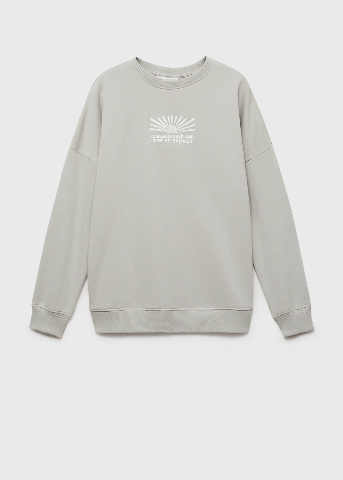 Printed cotton sweatshirt — Grey
