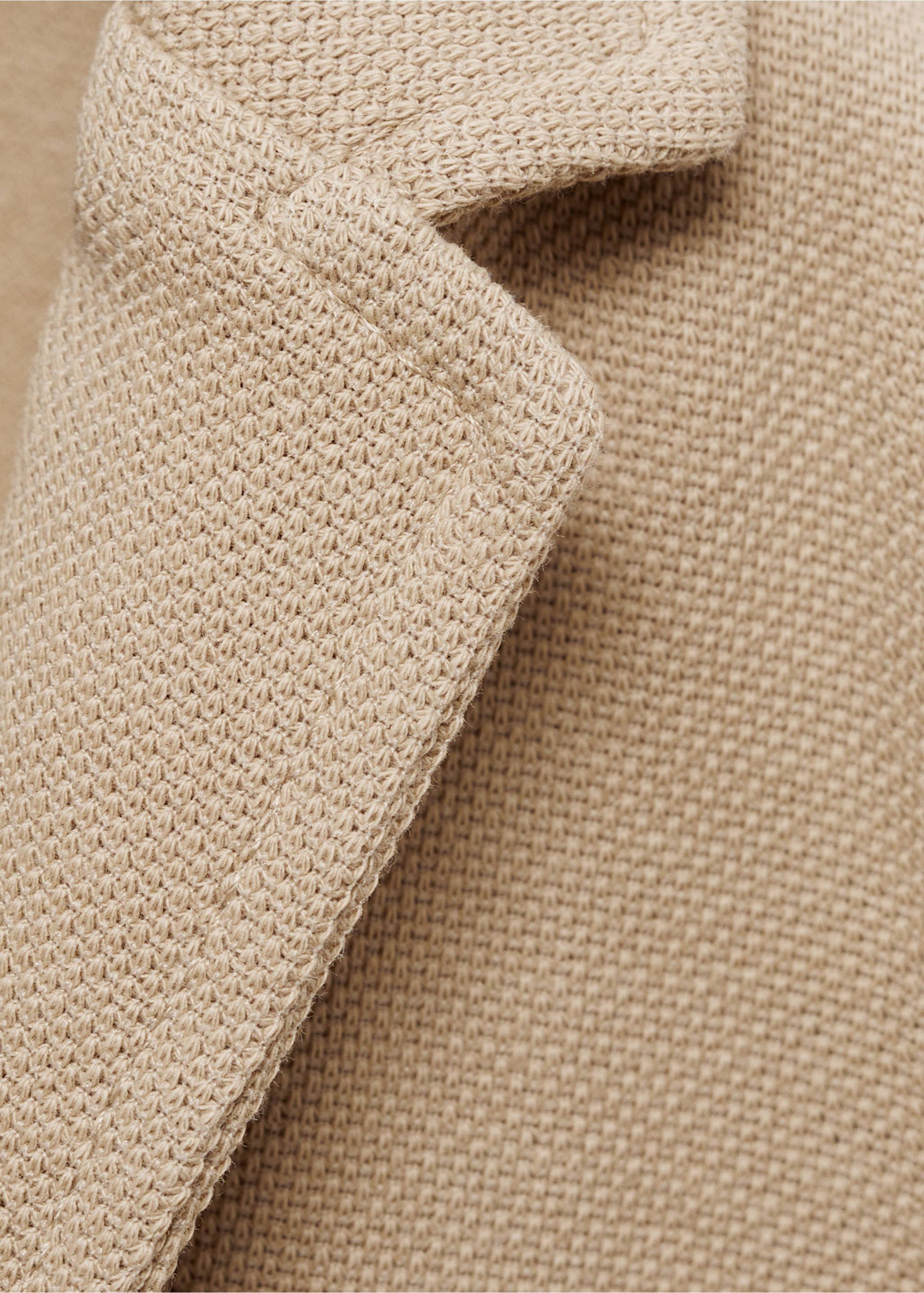 Veste piqué de coton - Détail de l'article 0, Sable. Ref: 87065735-00.