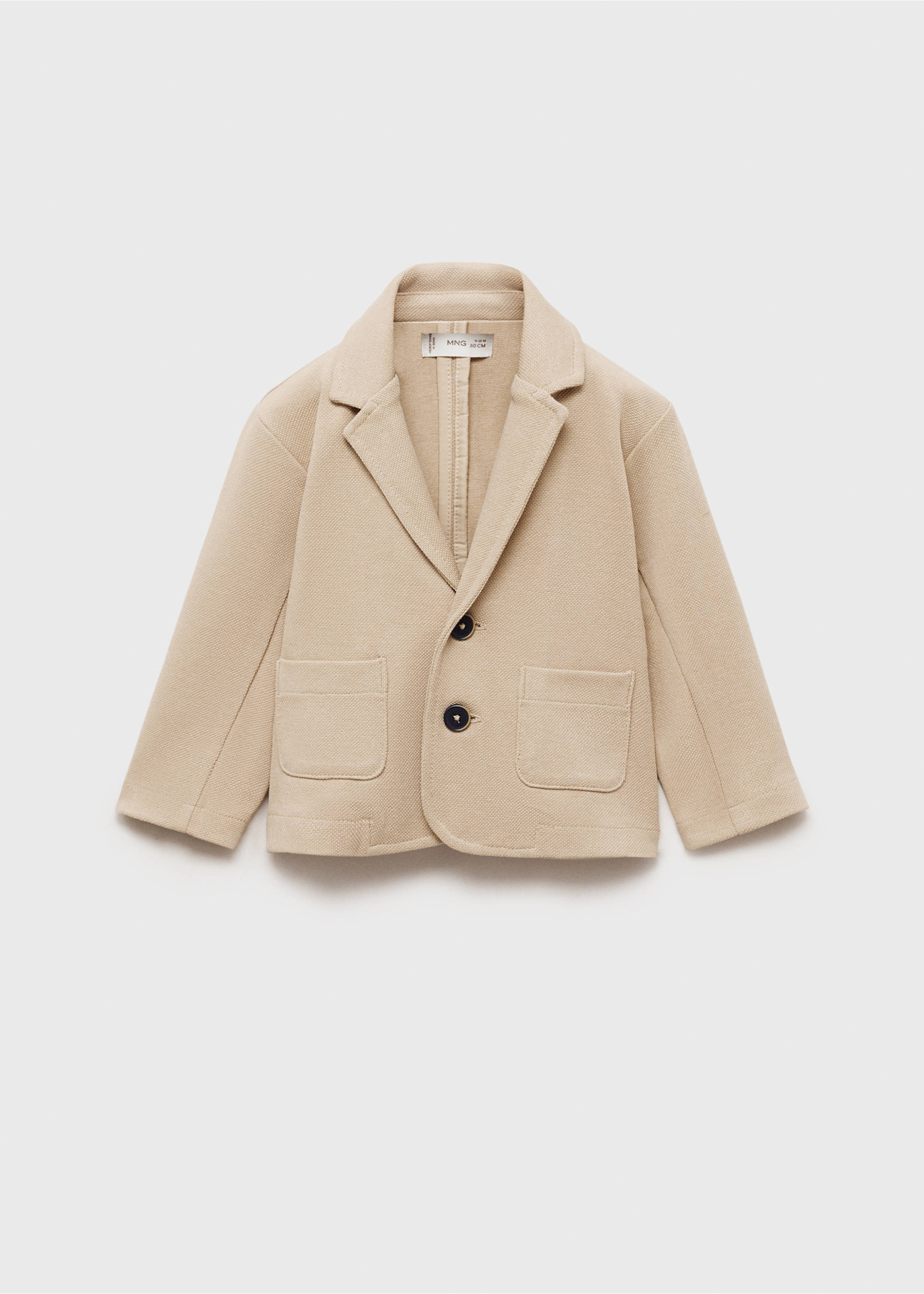 Veste piqué de coton - Article sans modèle, Sable. Ref: 87065735-00.