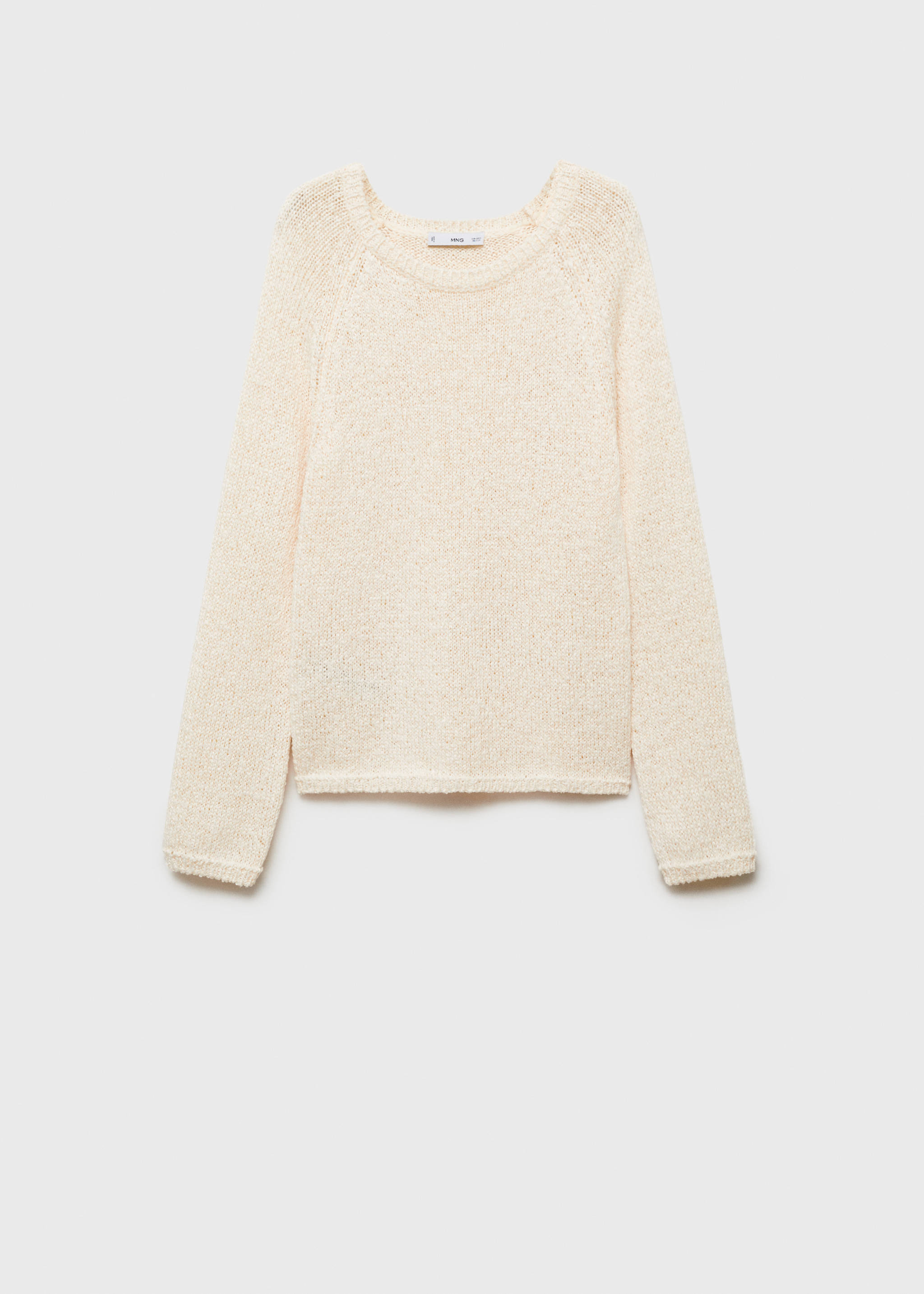 Round-neck crochet sweater - Article without model