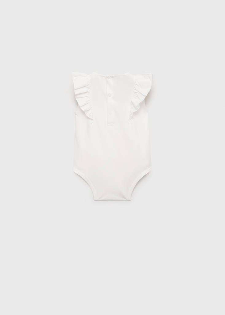 Ruffled cotton body — Off White