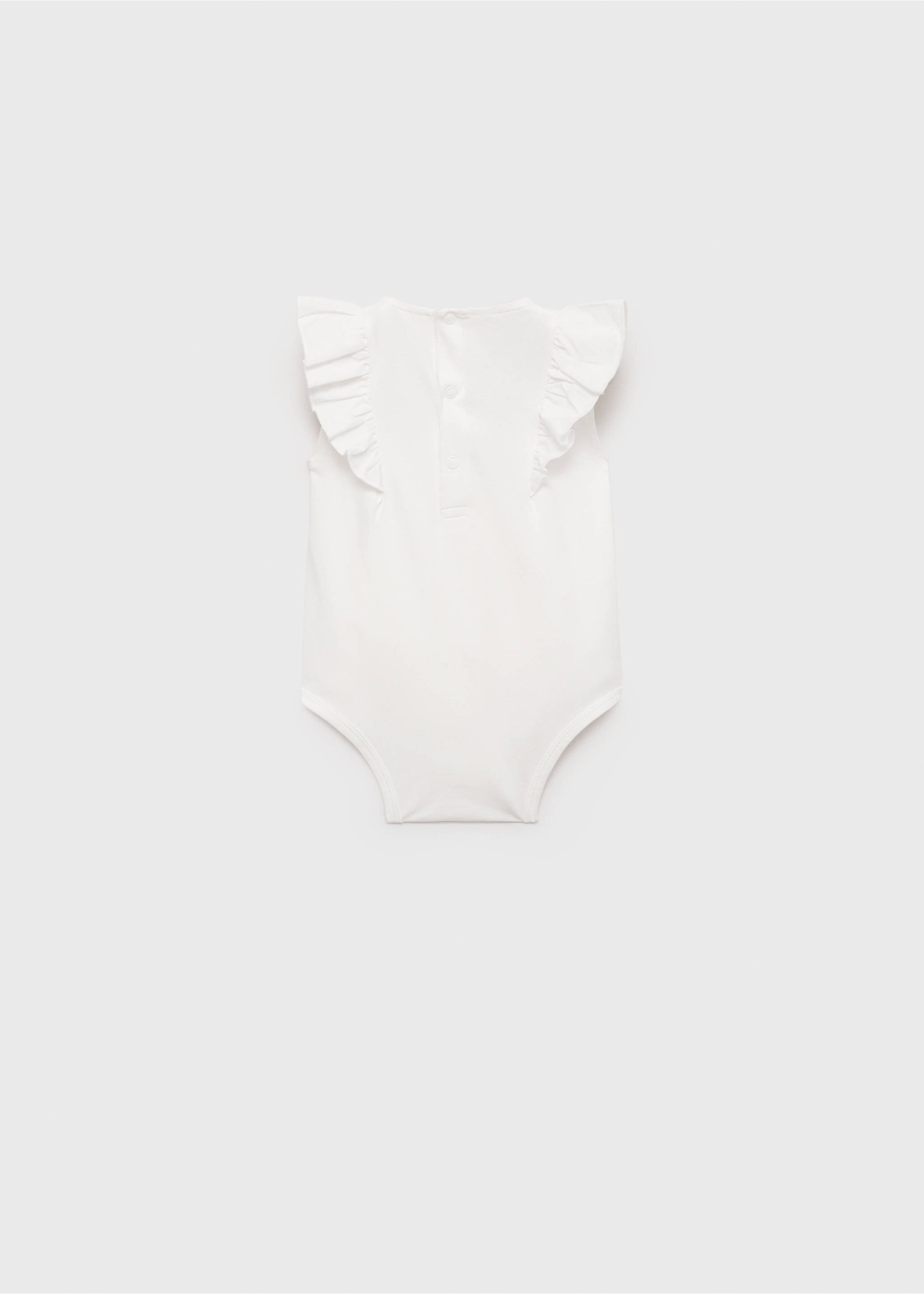 Ruffled cotton body - Reverse of the article, Off White. Ref: 87065738-00.