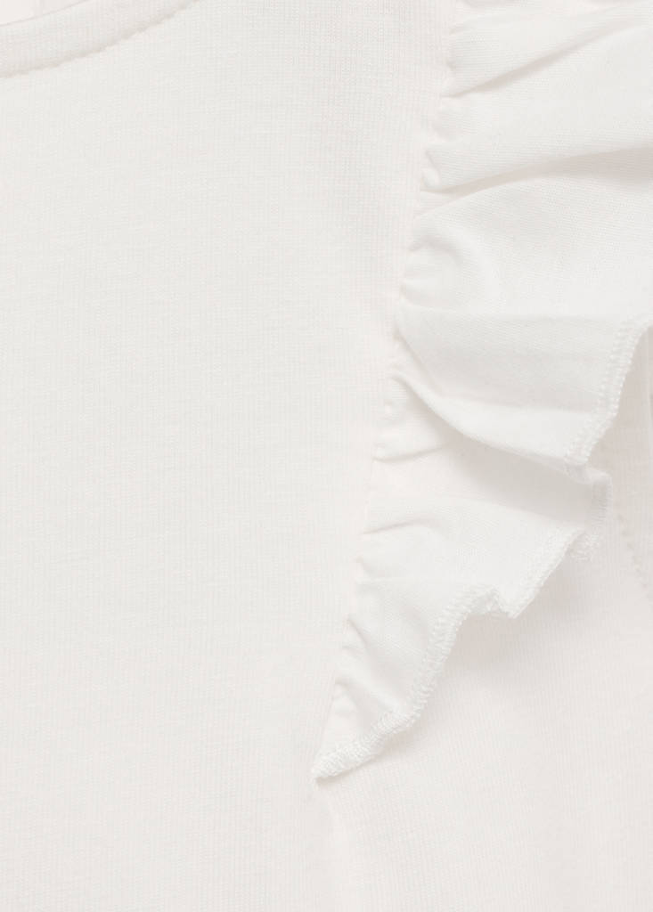 Ruffled cotton body — Off White