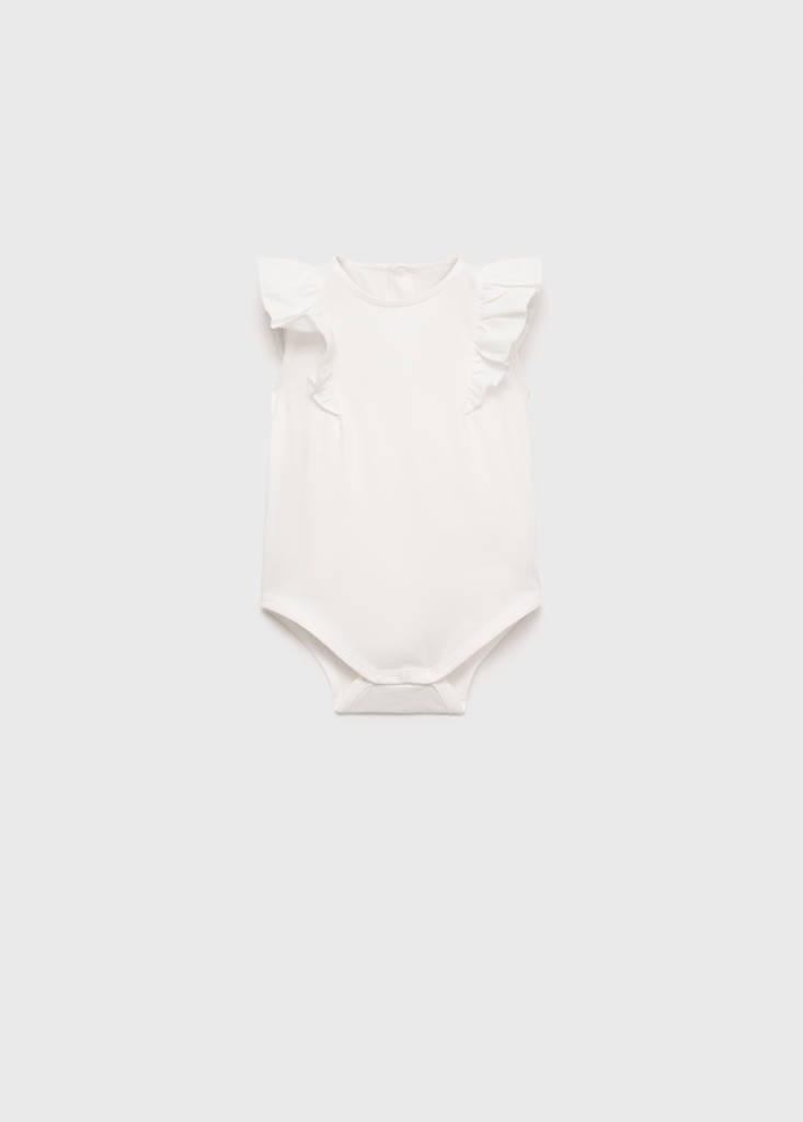 Ruffled cotton body — Off White