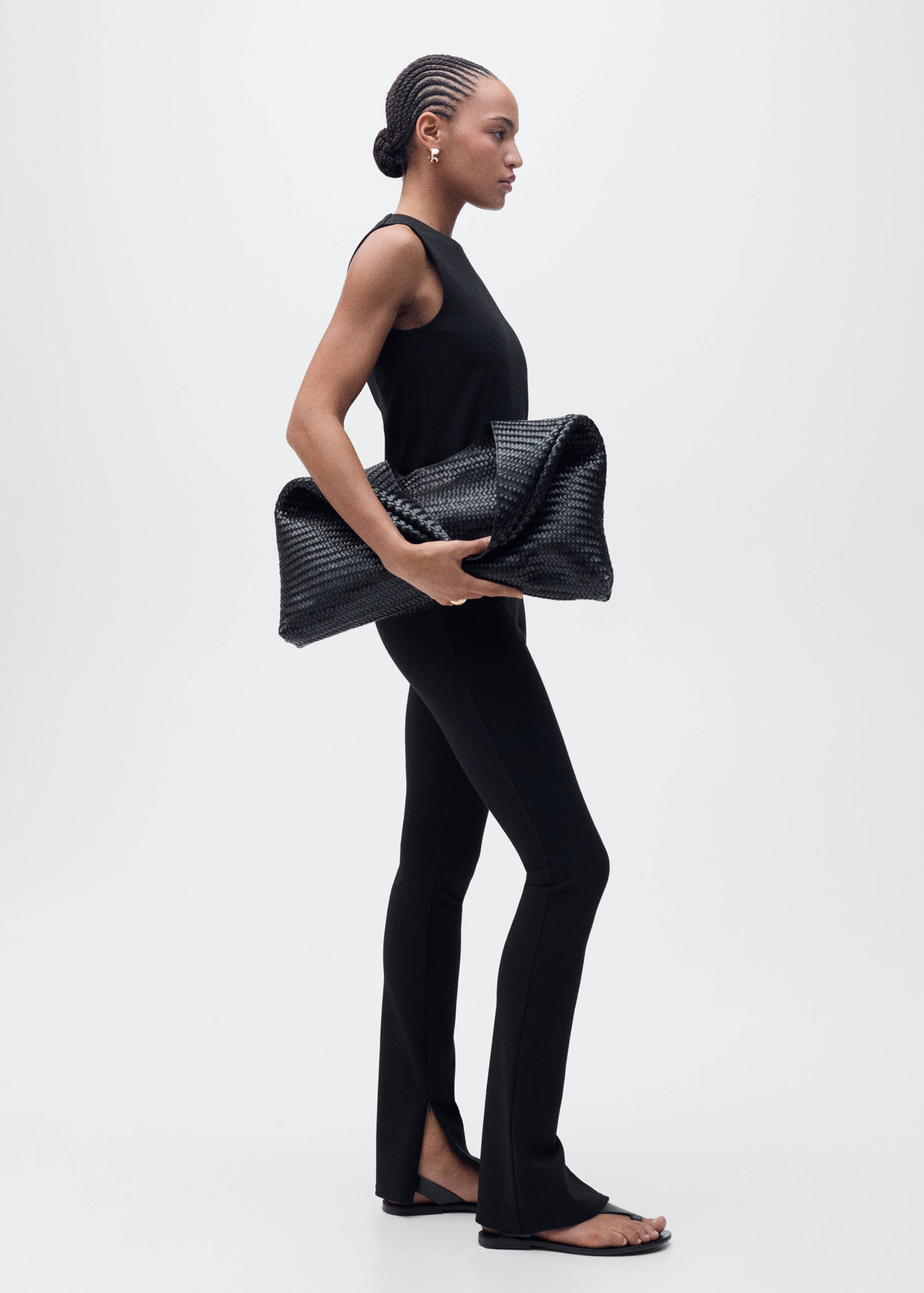 Pantalon skinny-fit ouvertures à l’ourlet - Plan général