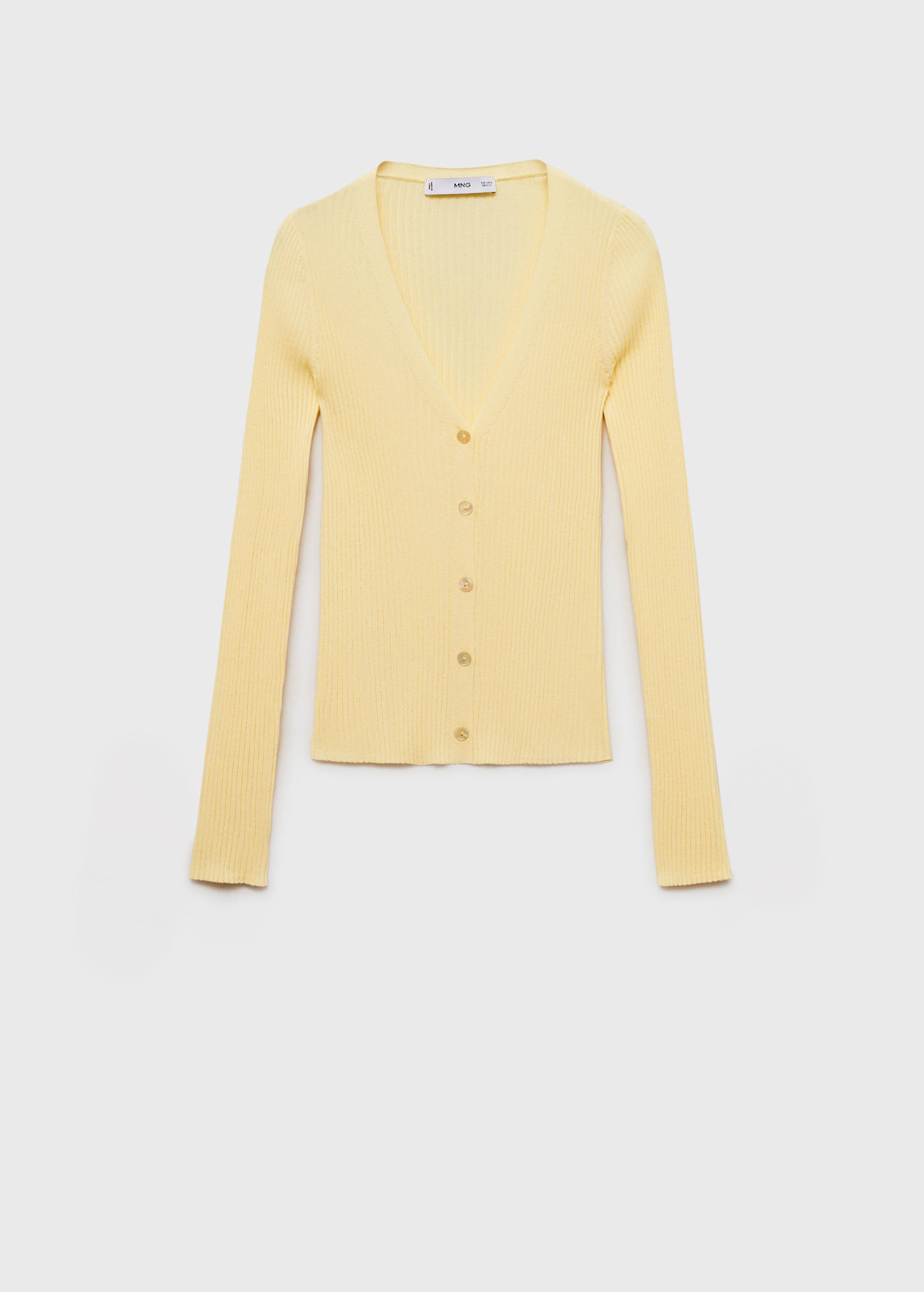 V-neck rib-knit cardigan - Article without model