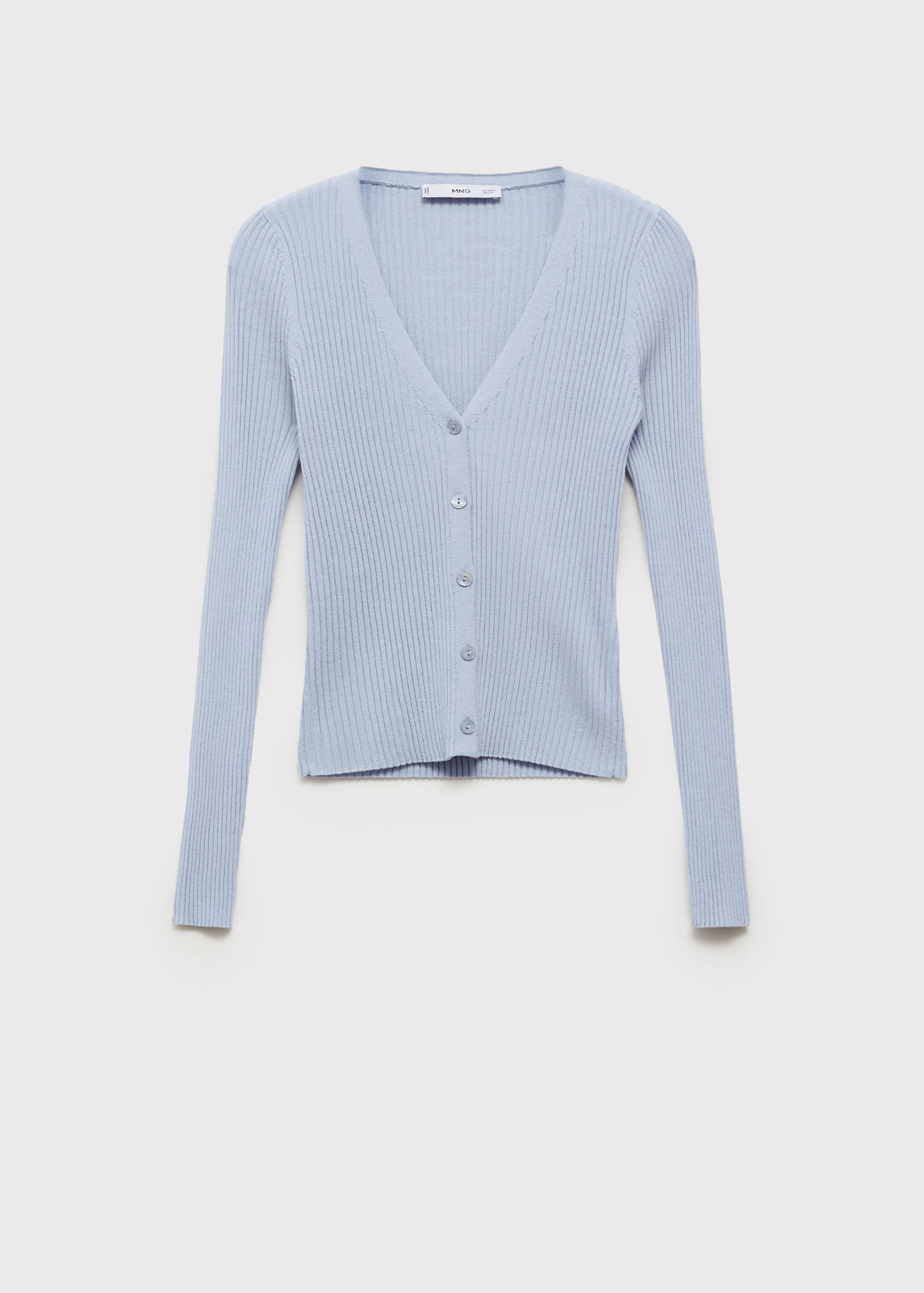 V-neck rib-knit cardigan - Article without model