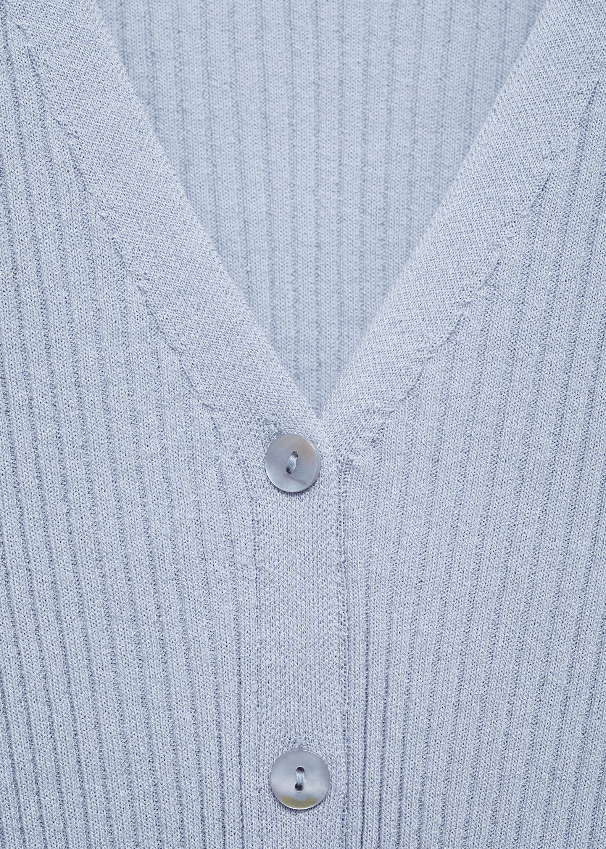 V-neck rib-knit cardigan - Details of the article 8