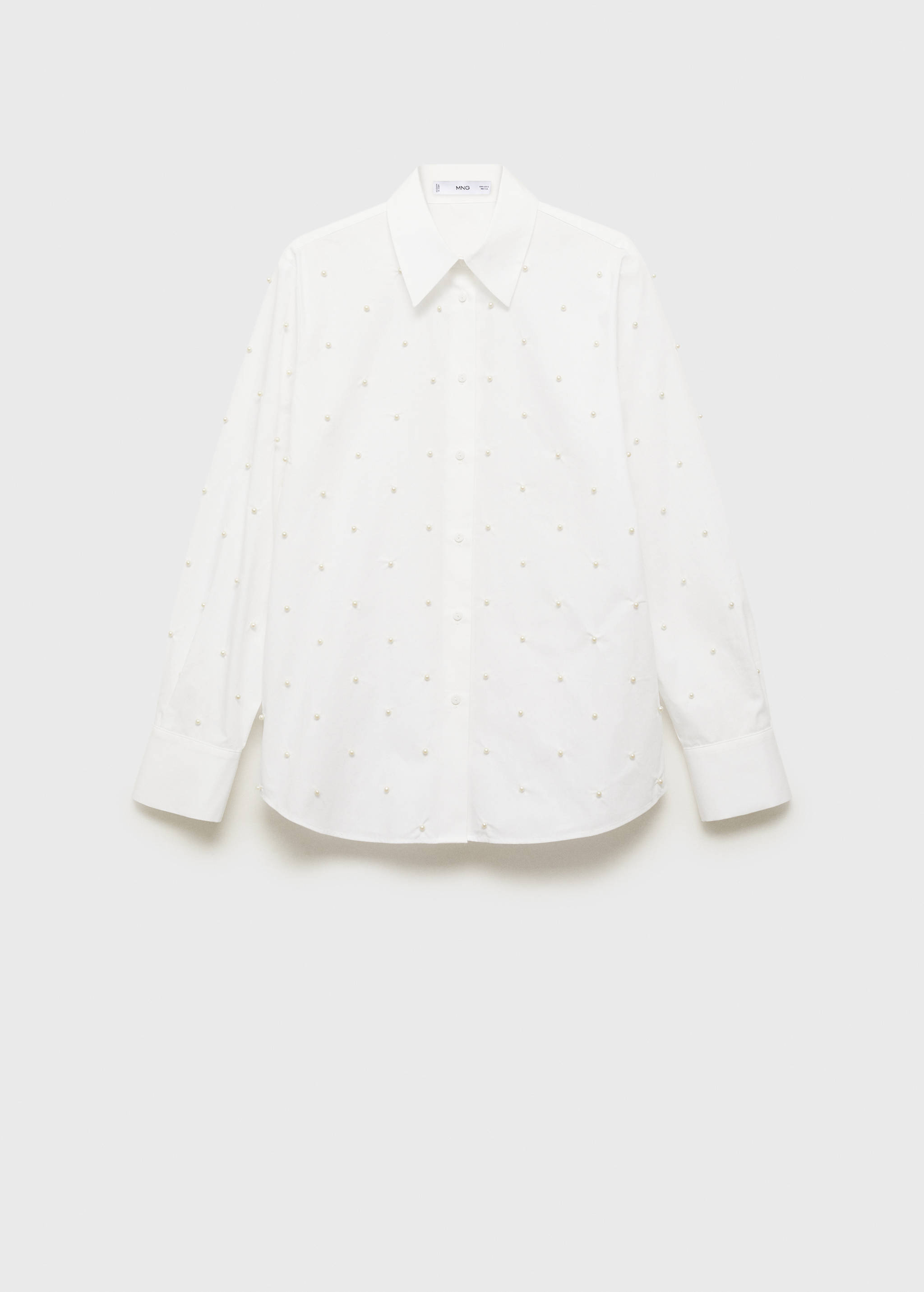 Cotton shirt with pearl detail - Article without model