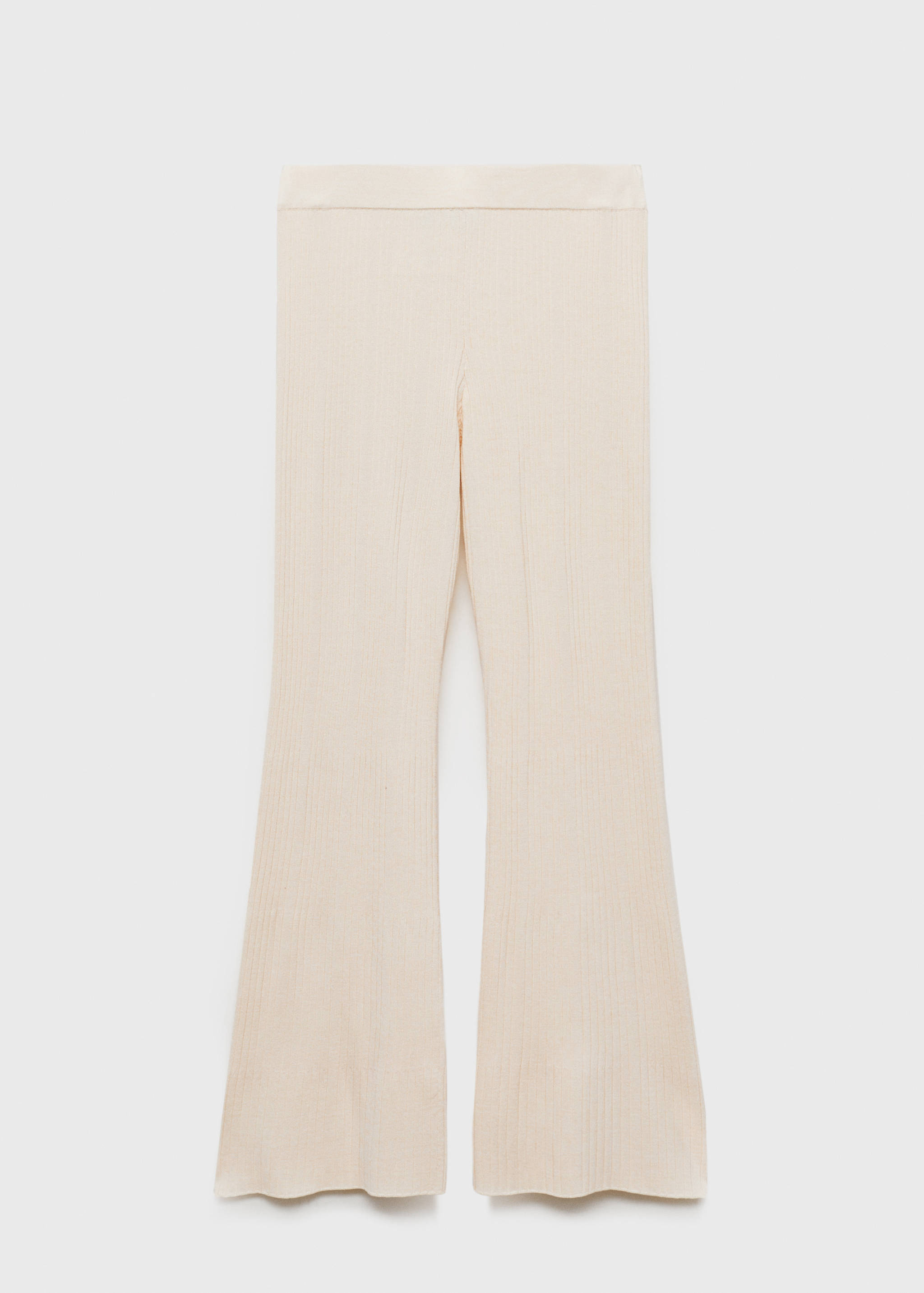 Flared rib-knit trousers - Article without model