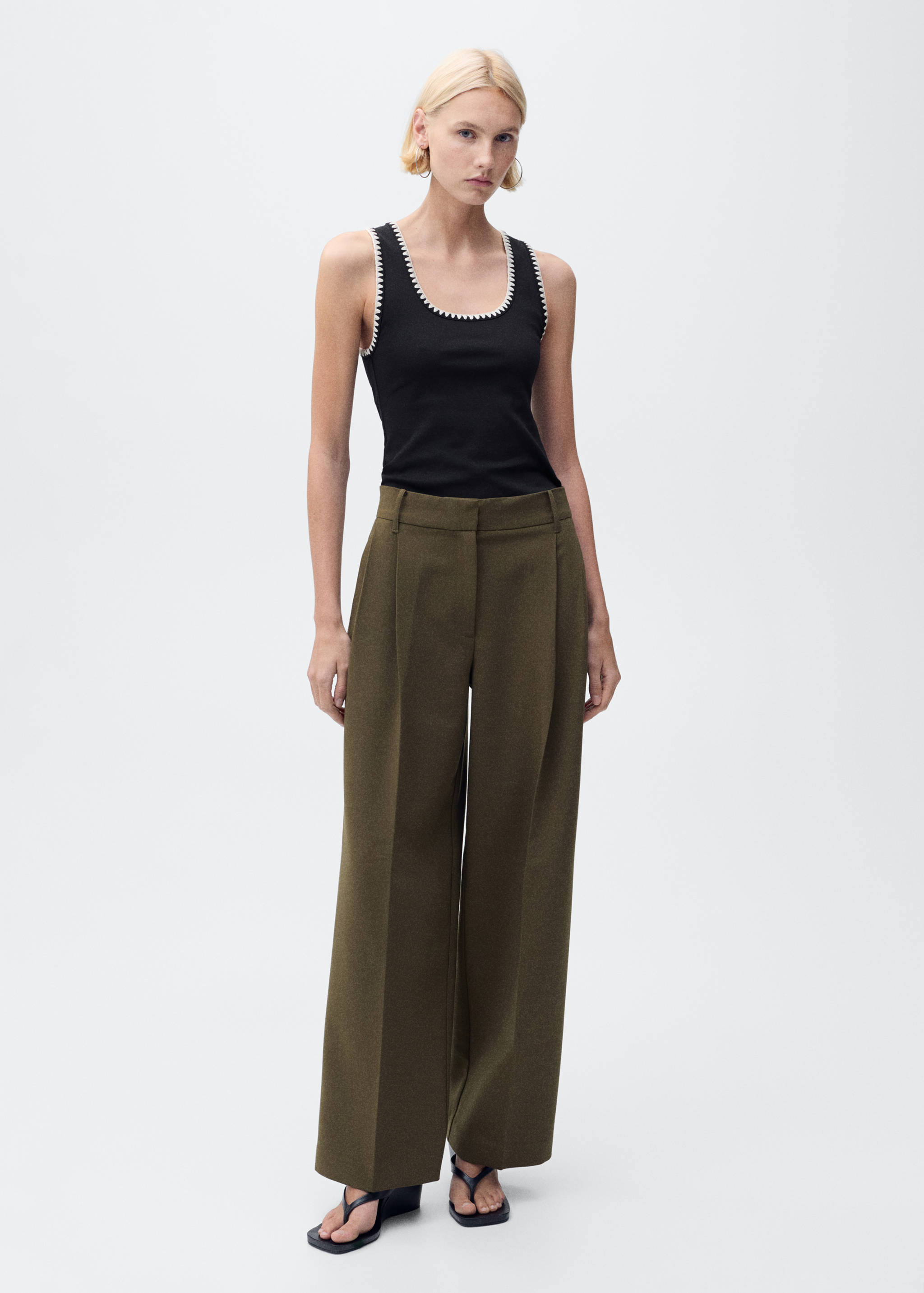 Top décolleté liserés contrastés - Plan général