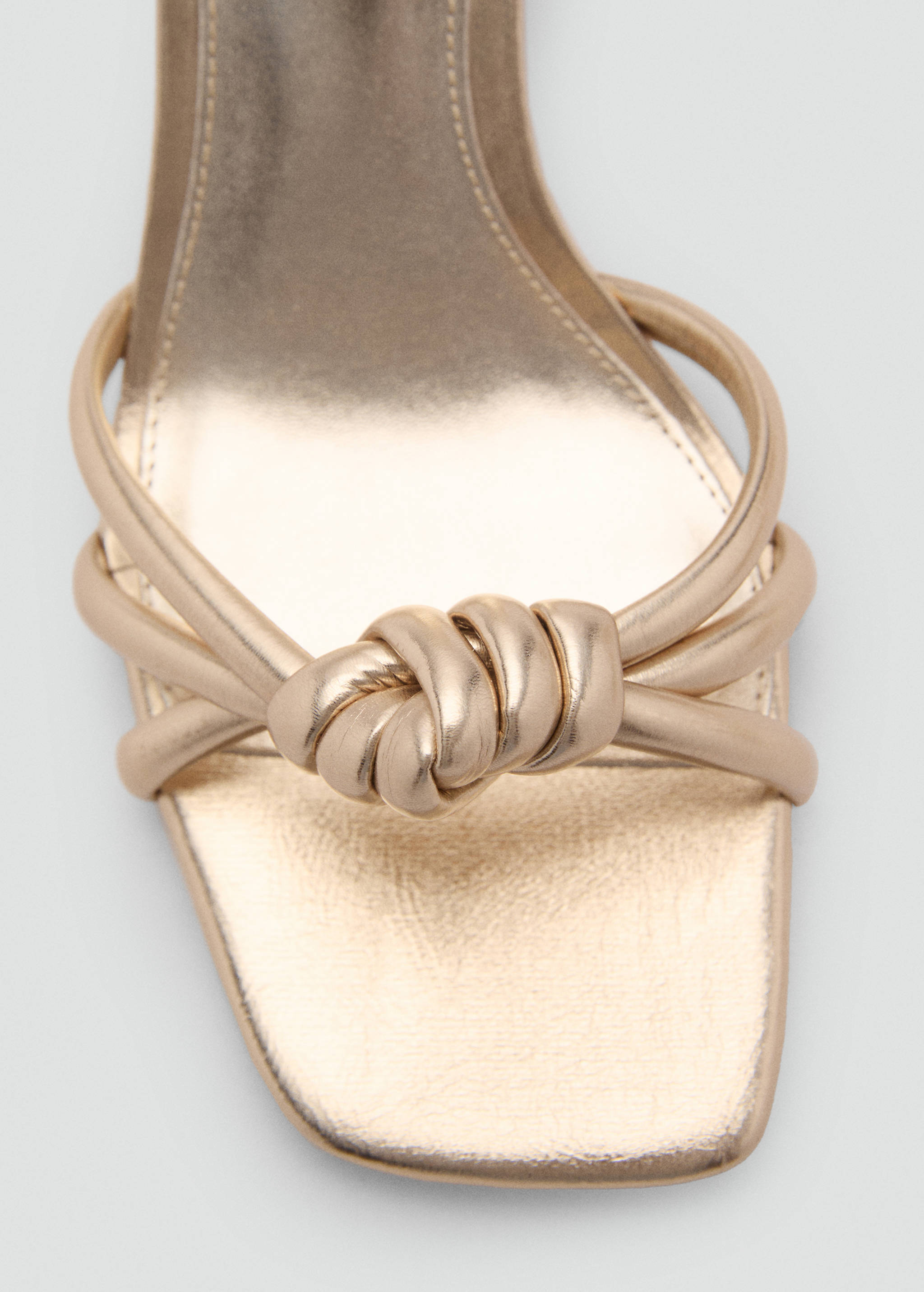 Metallic strappy heeled sandal - Details of the article 1