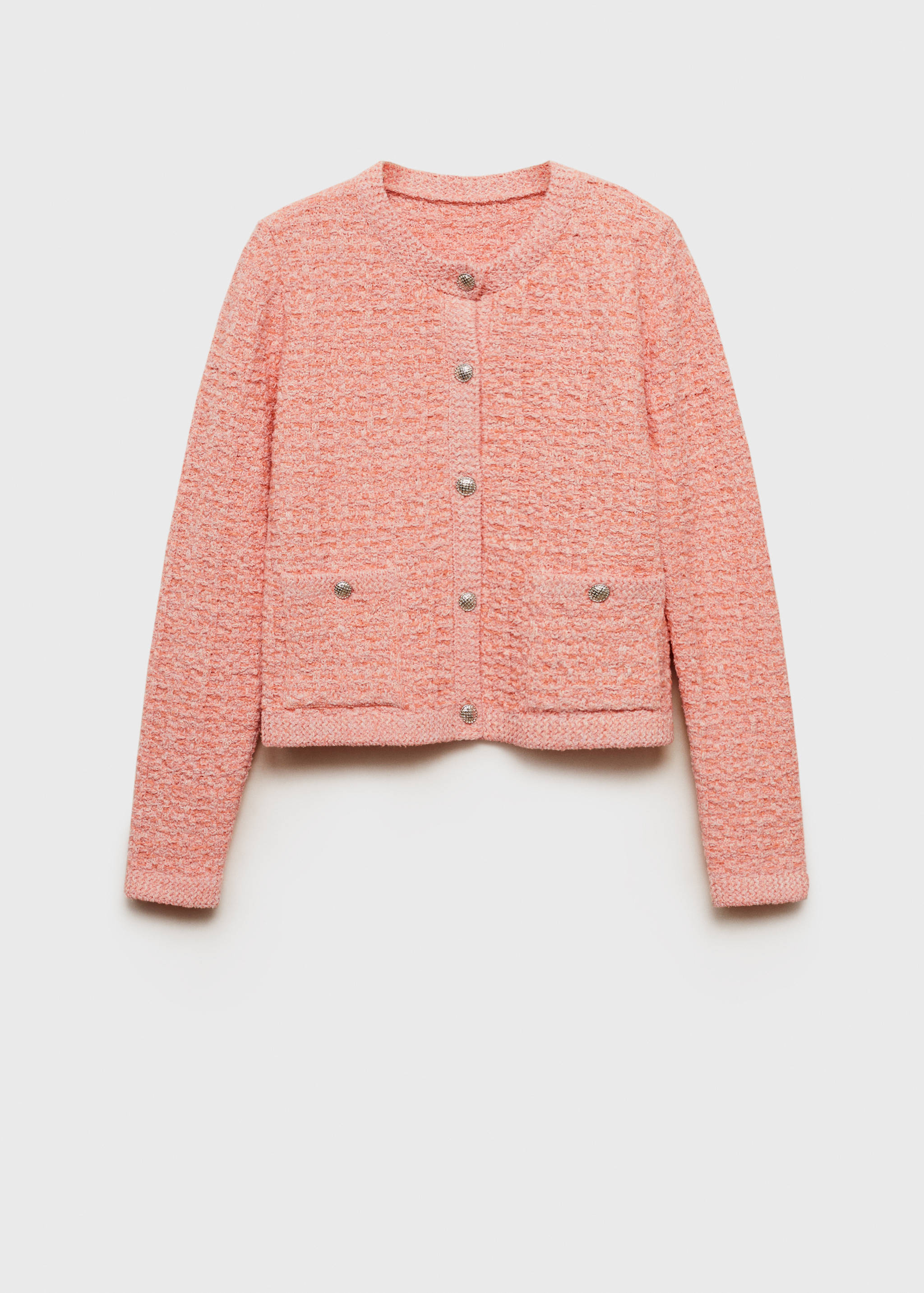 Tweed-effect jacket with jewel buttons - Article without model