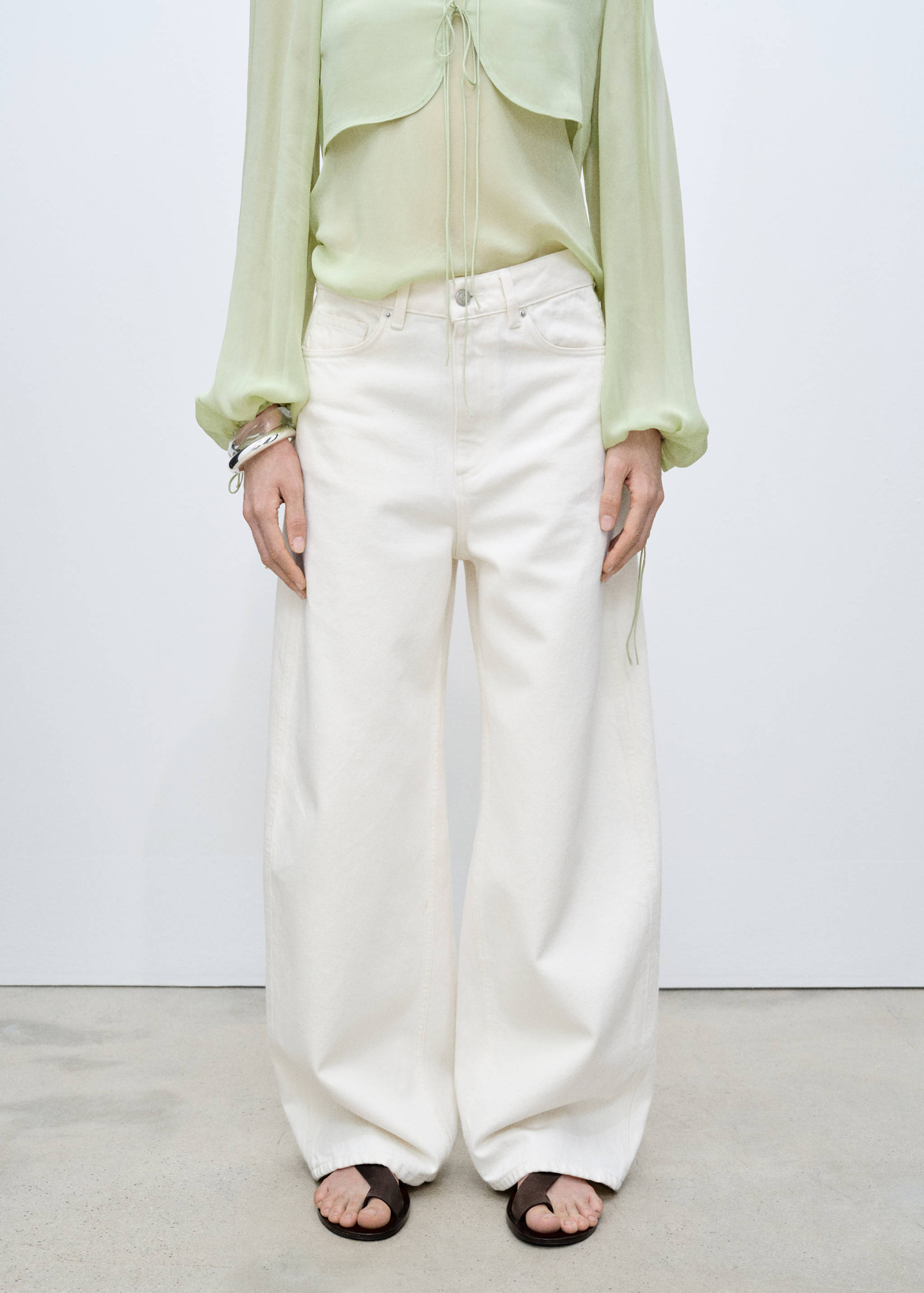 High-rise balloon jeans - Medium plane