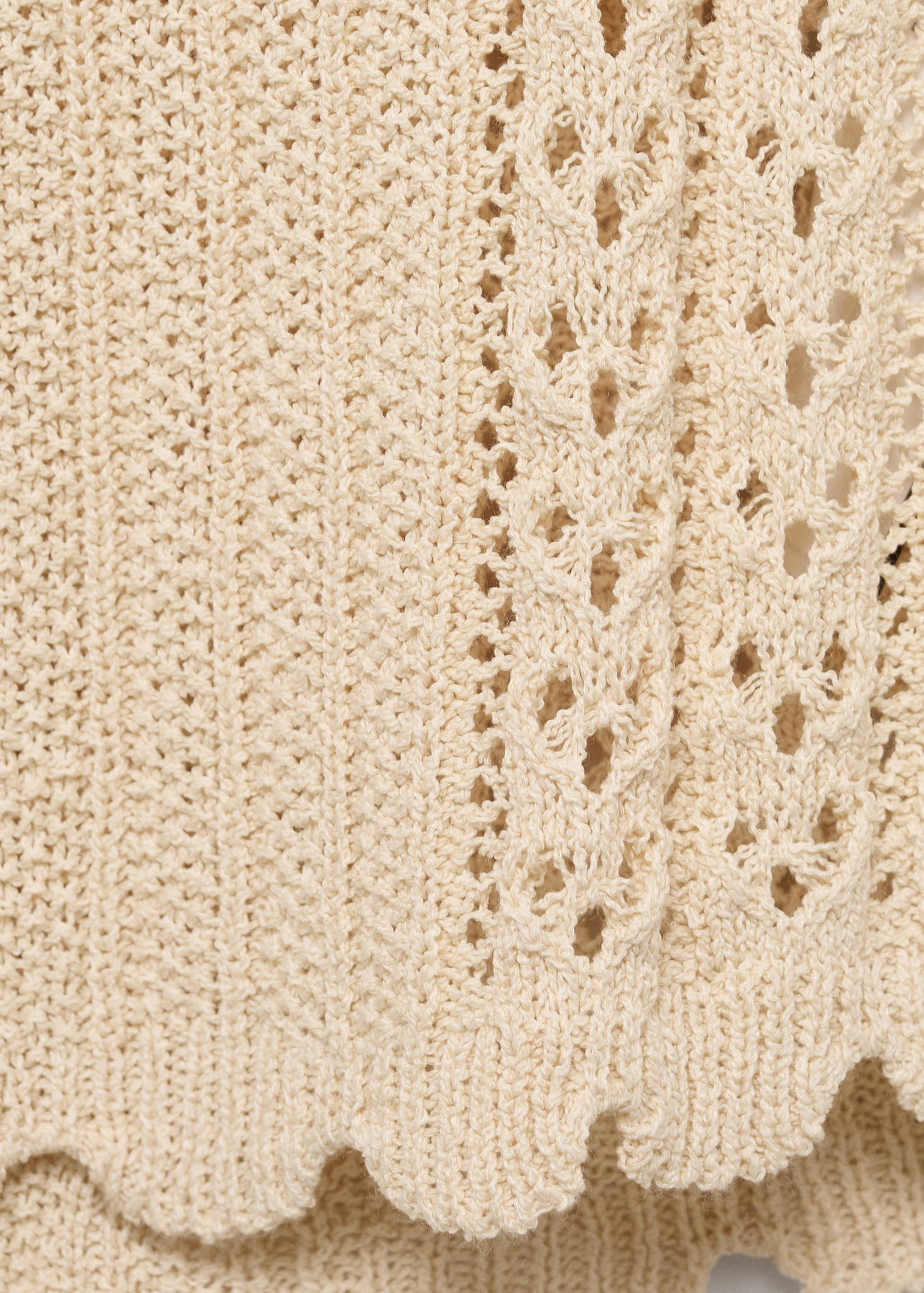 Openwork knitted polo-neck sweater - Details of the article 0
