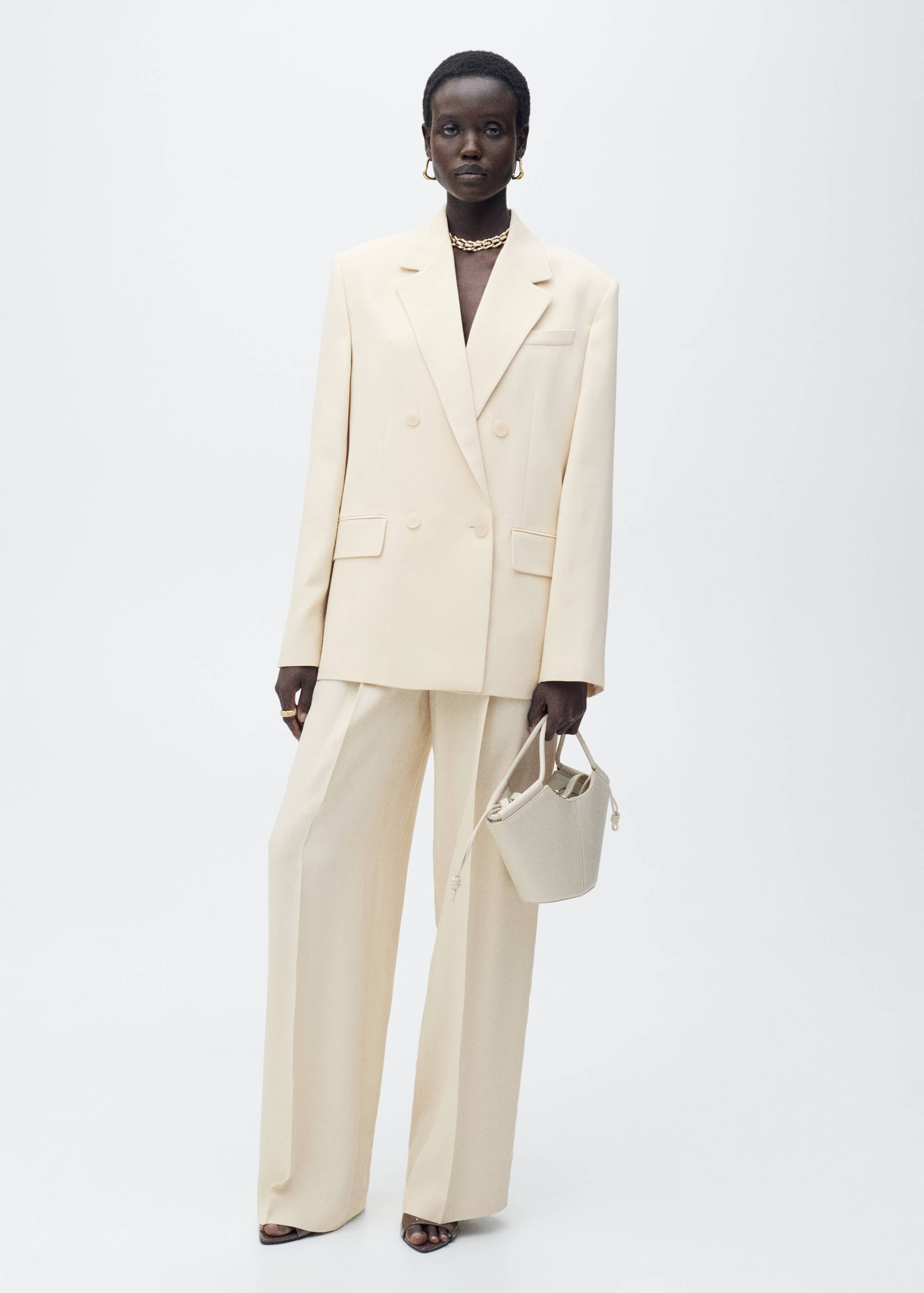 Double-breasted suit blazer - General plane