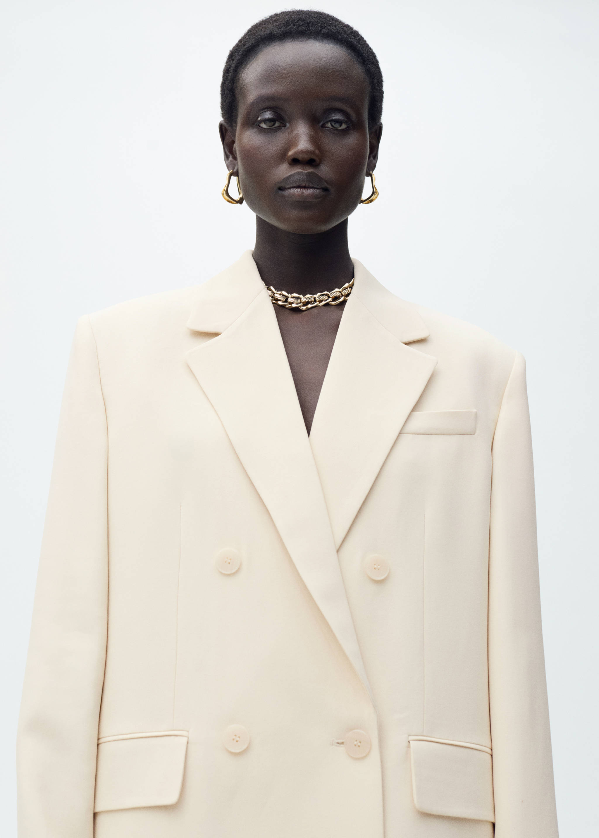 Double-breasted suit blazer - Medium plane