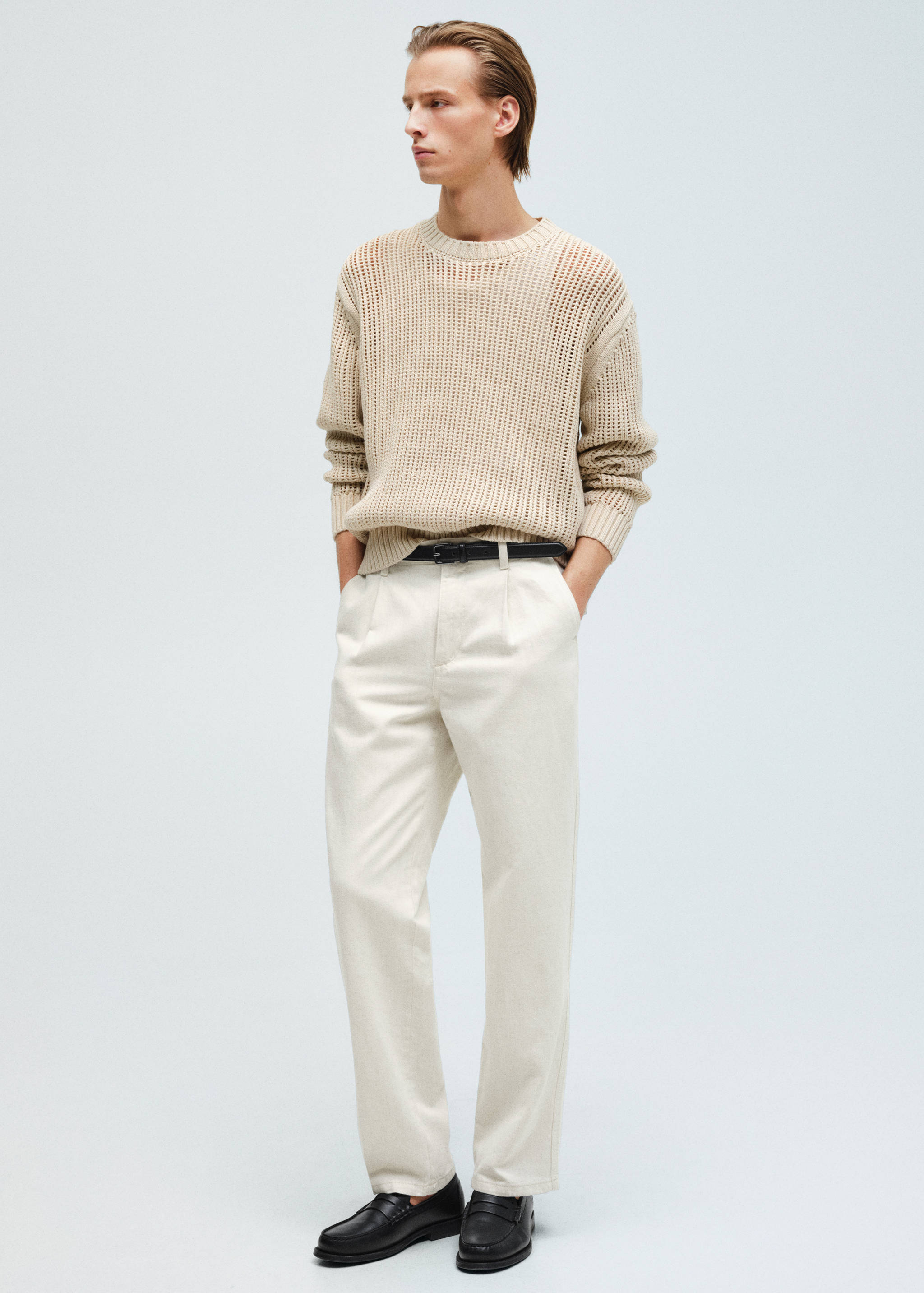 Jeans mezcla lino pinzas regular fit - Detalle del artículo 3