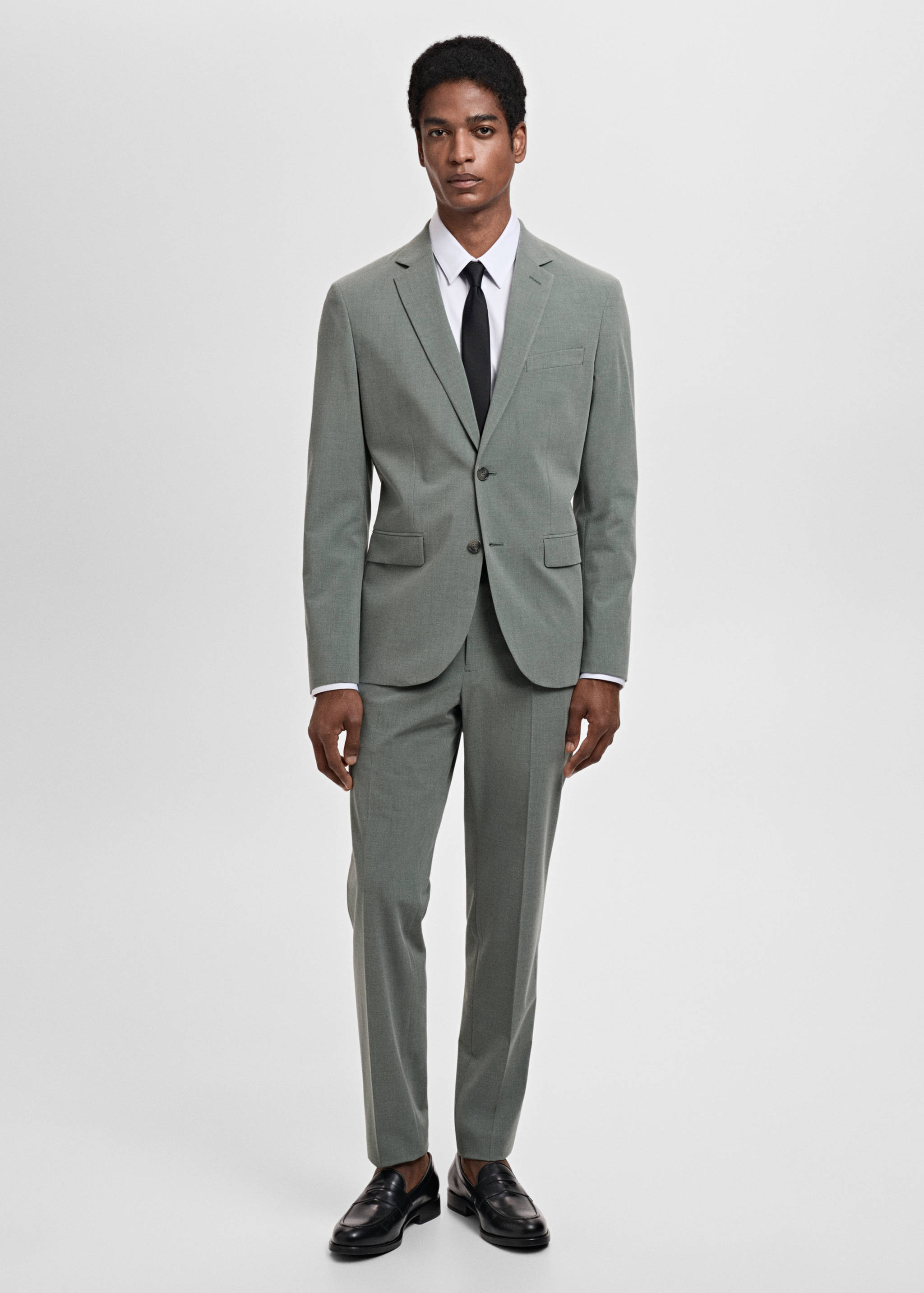 Super slim-fit suit jacket in stretch fabric - General plane