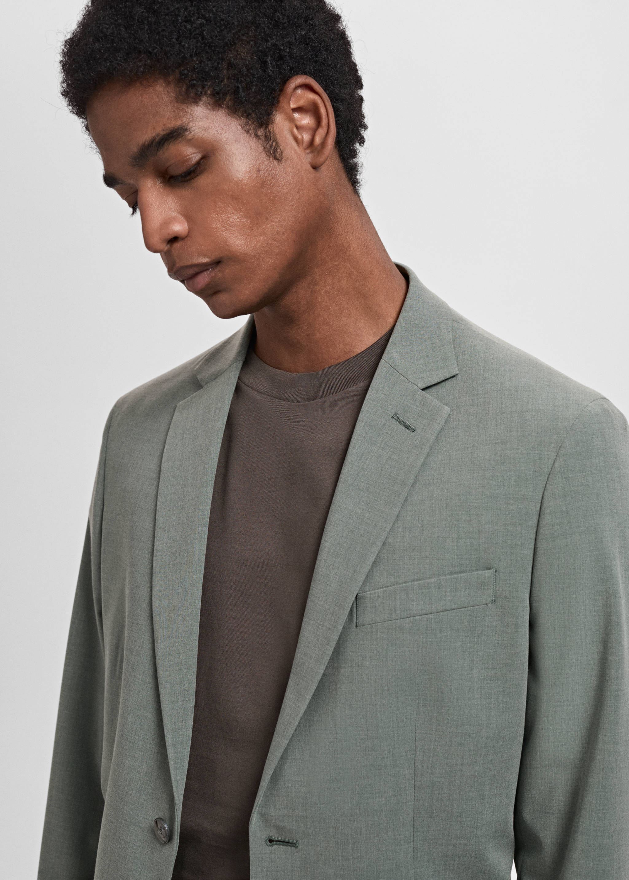 Super slim-fit suit jacket in stretch fabric - Details of the article 1